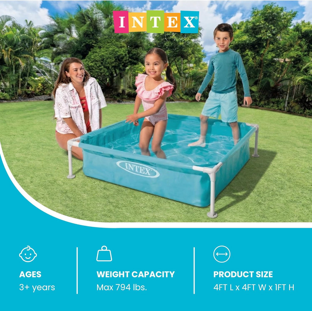 Intex Mini Frame Pool, Blue - 48 x 48 x 12 inches (L x W x H)