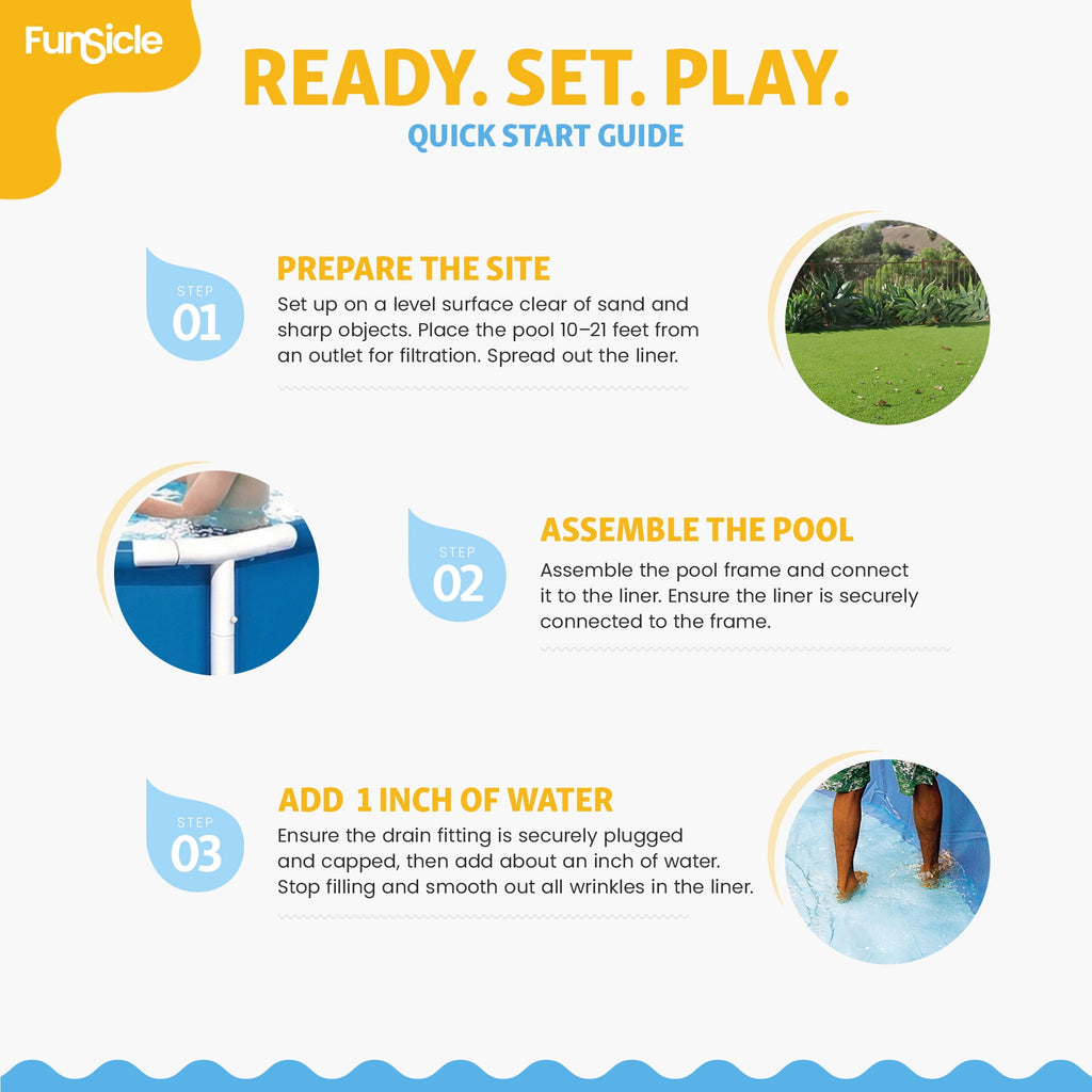 Funsicle Activity Lap 7' x 5' x 24 Family Above Ground Swimming Pool