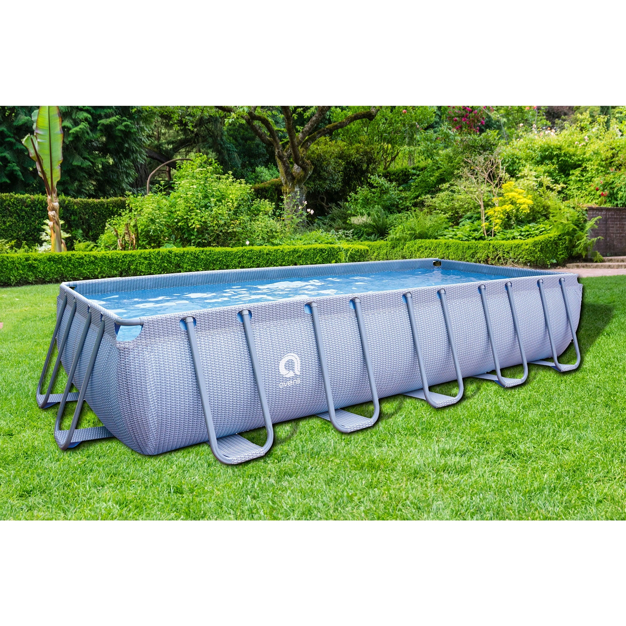 jLeisure Avenli 18 Foot x 39.5 Inch Rectangle Above Ground Swimming Pool