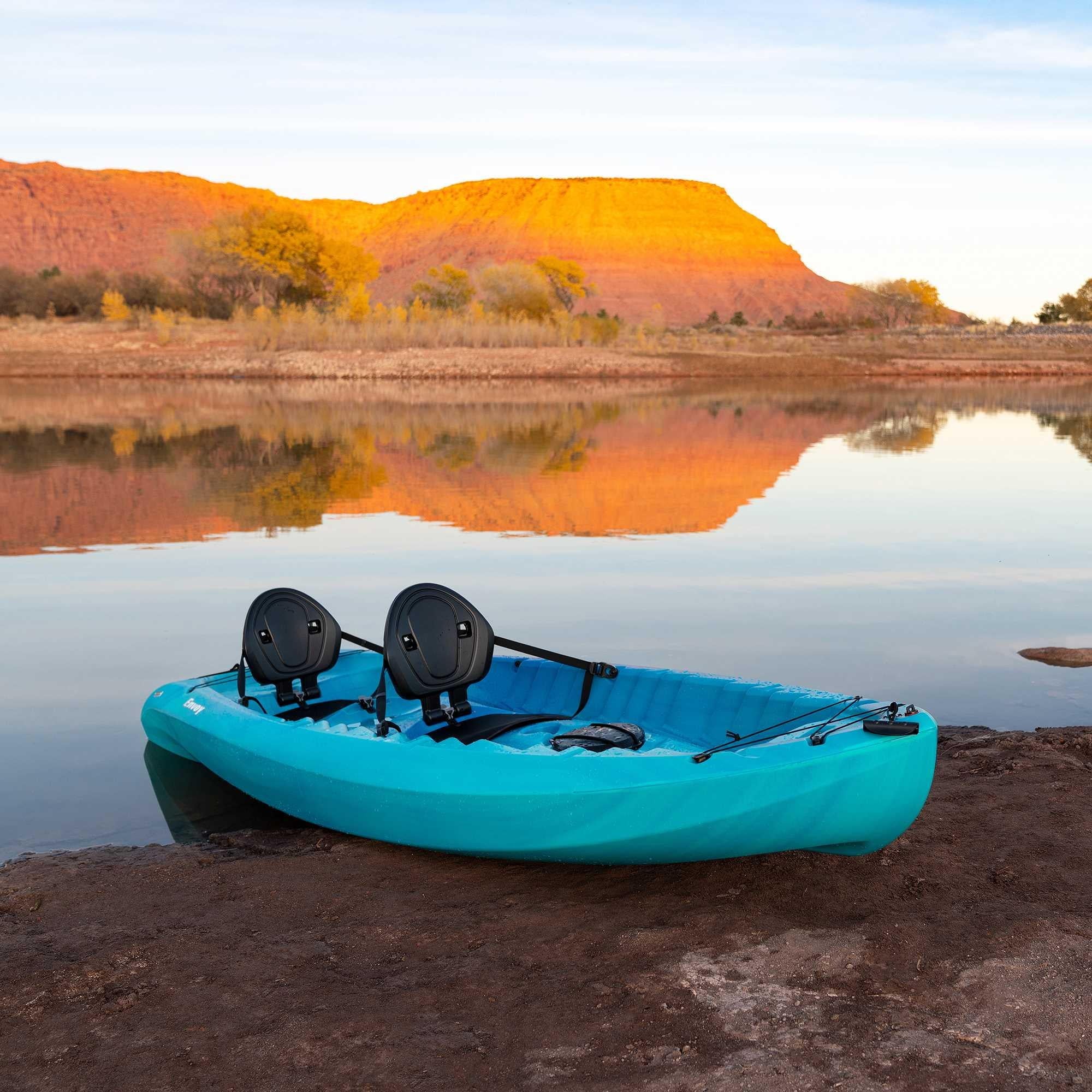 Lifetime Envoy 10.5 ft Sit-On-Top Tandem Kayak with Paddles, Sky Fusion (91192)