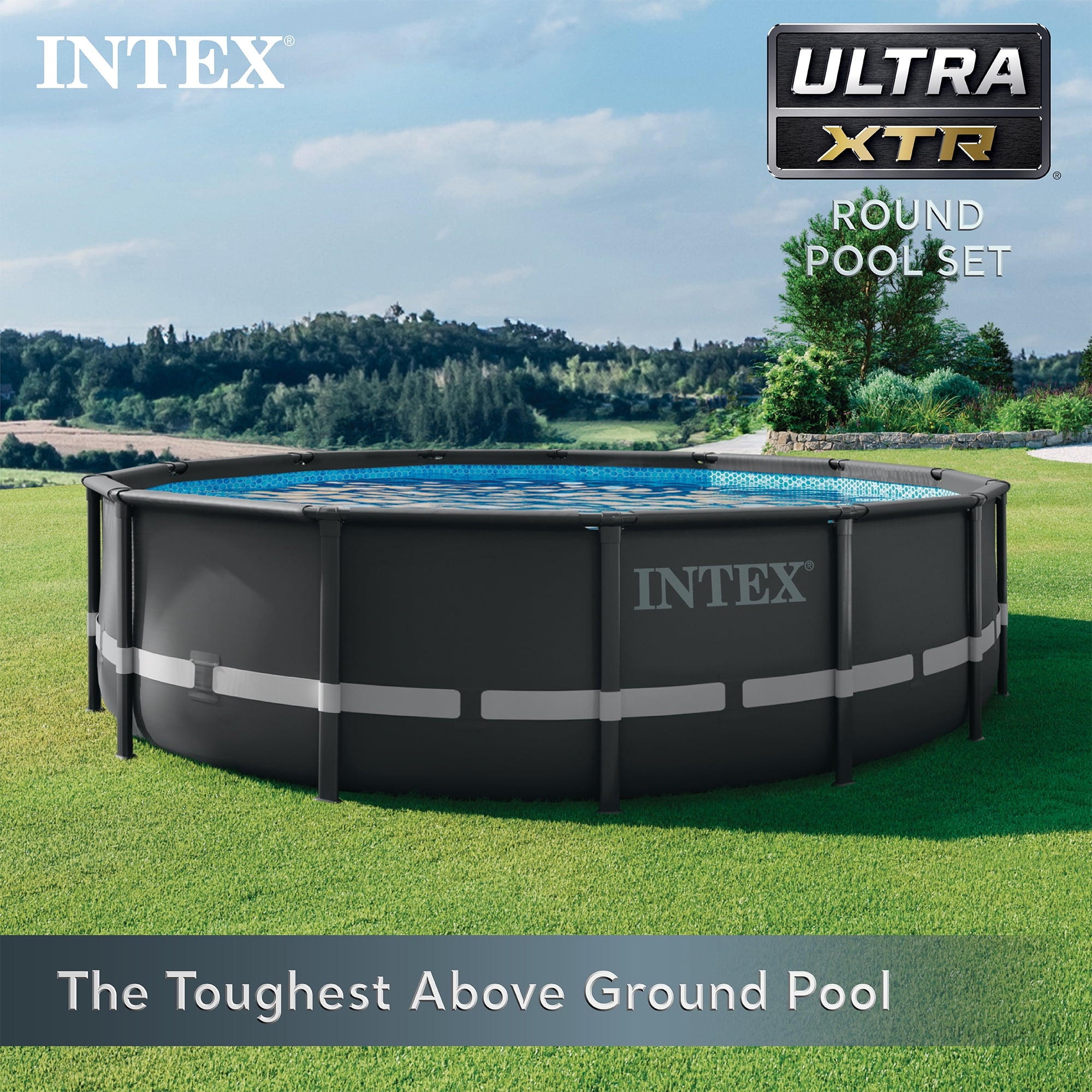 INTEX Ultra XTR 14ft x 42in Above Ground Swimming Pool Set w/ Filter Pump