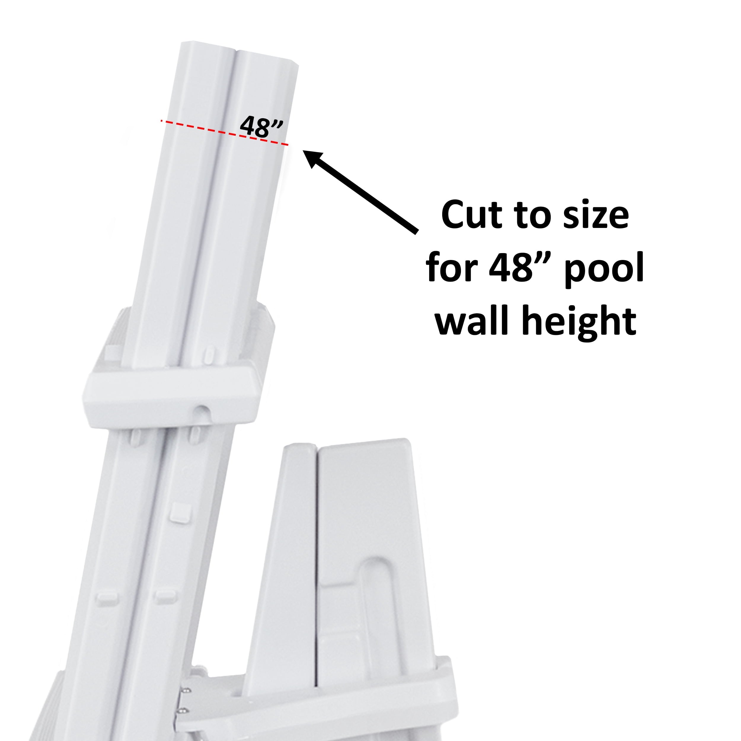 Aqua Select Heavy Duty Resin In-Pool Ladder w/ Entrapment Barrier for Above Ground Pools