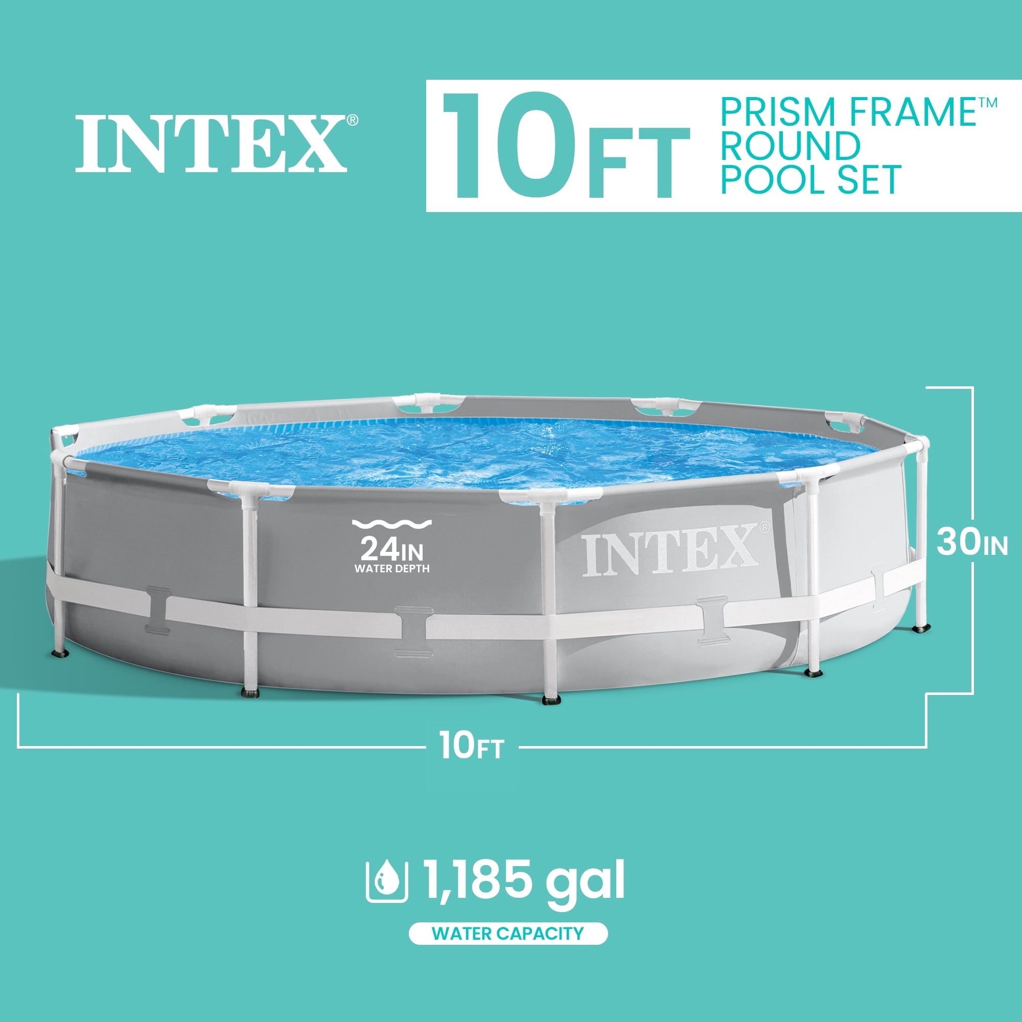 Intex 26719EH 14ft x 42in Prism Frame Above Ground Swimming Pool with Pump