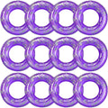 12 Pcs Summer Swim Rings with Glitter Fun Inflatable Pool Float Round Shaped Swimming Pool Tubes for Beach Party Supplies