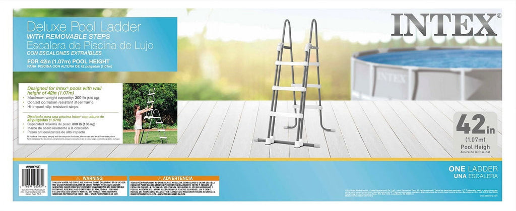 Intex Deluxe Pool Ladder with Removable Steps for 42in & 36in Depth Pools