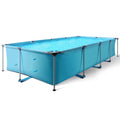 Naipo 15FT Rectangular Frame Swimming Pool Metal Outdoor Backyard Above Ground Pool Family Adults Splash