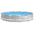 Open Box INTEX Prism Metal Frame 12' x 30 Above Ground Swimming Pool