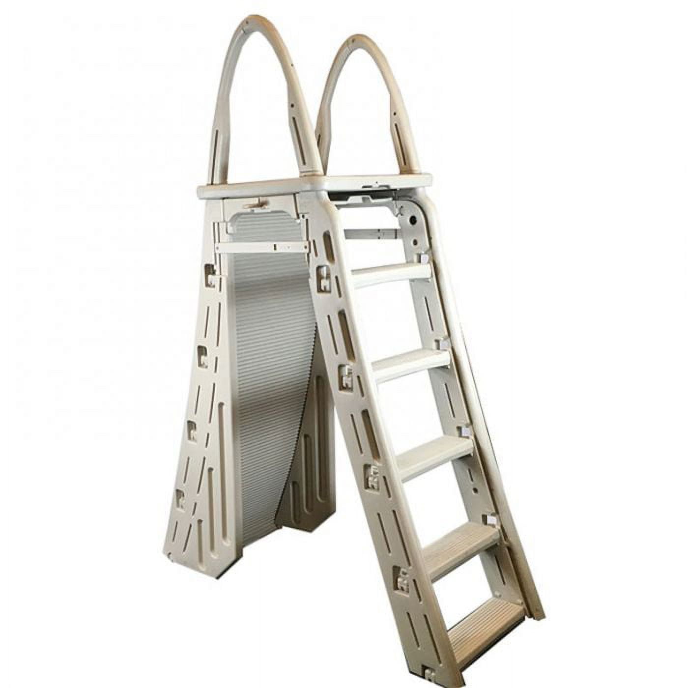 Confer Adjustable Above Ground A Frame Pool Ladder, Steel Plastic, 48-54, 300 lbs