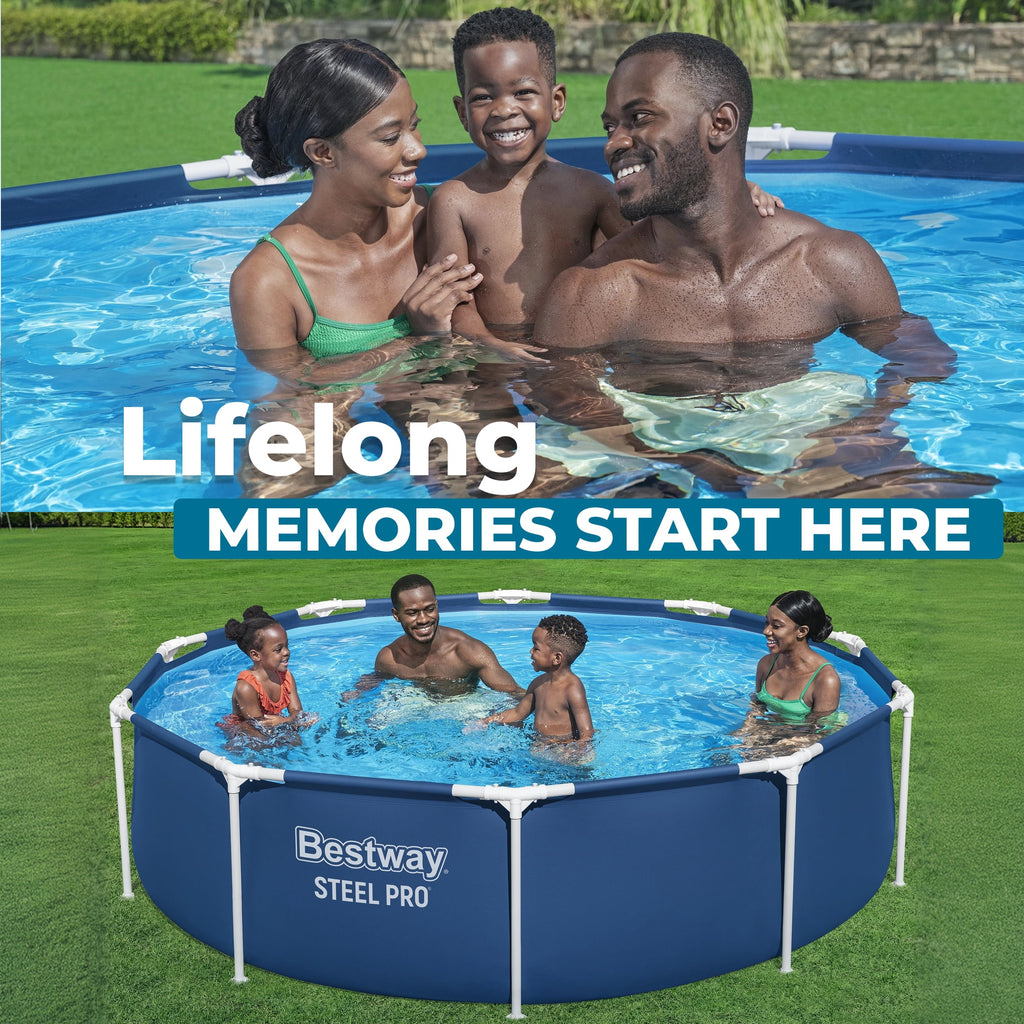 Bestway Steel Pro 10' x 30 Above Ground Swimming Pool Set with Filter Pump