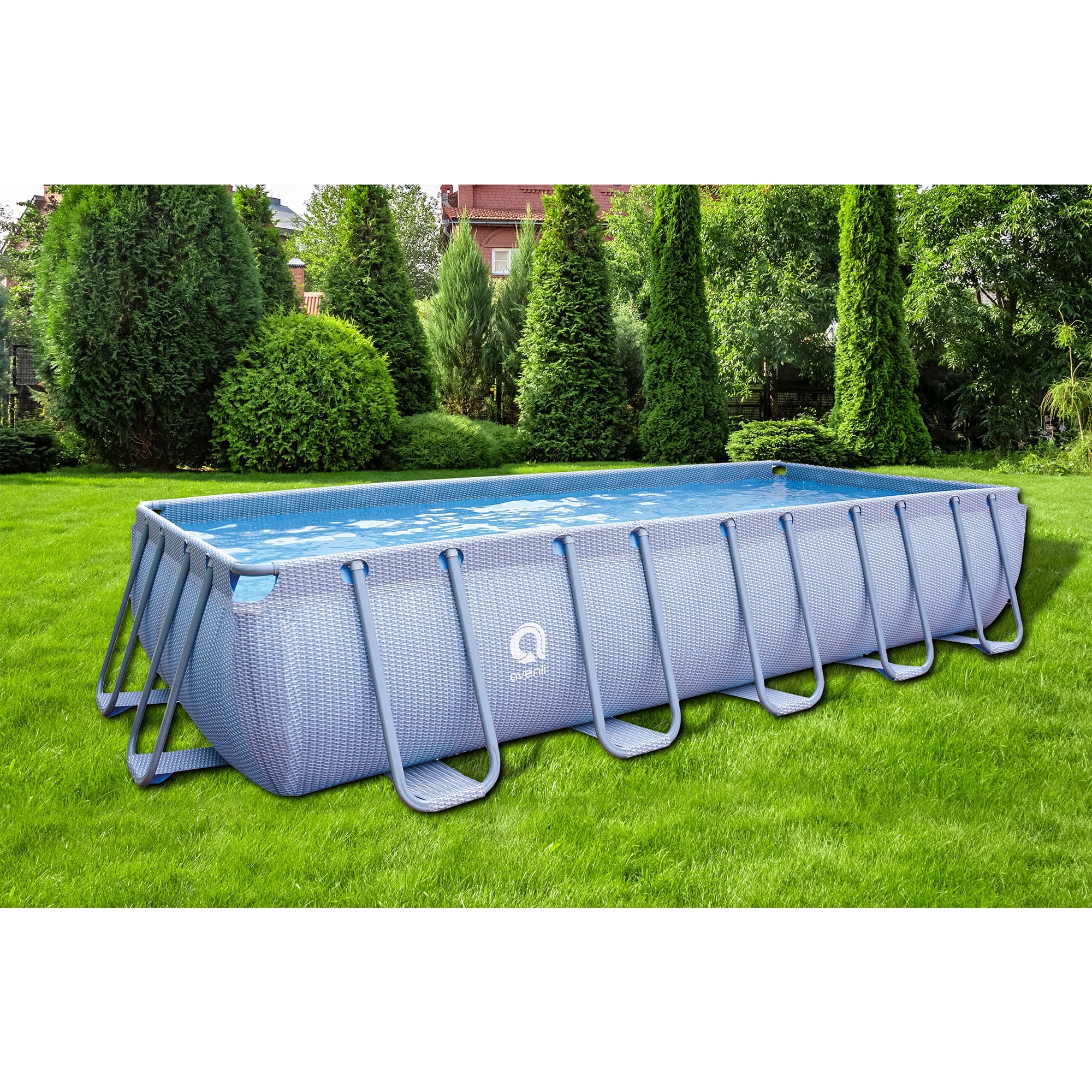 jLeisure Avenli 18 Foot x 39.5 Inch Rectangle Above Ground Swimming Pool