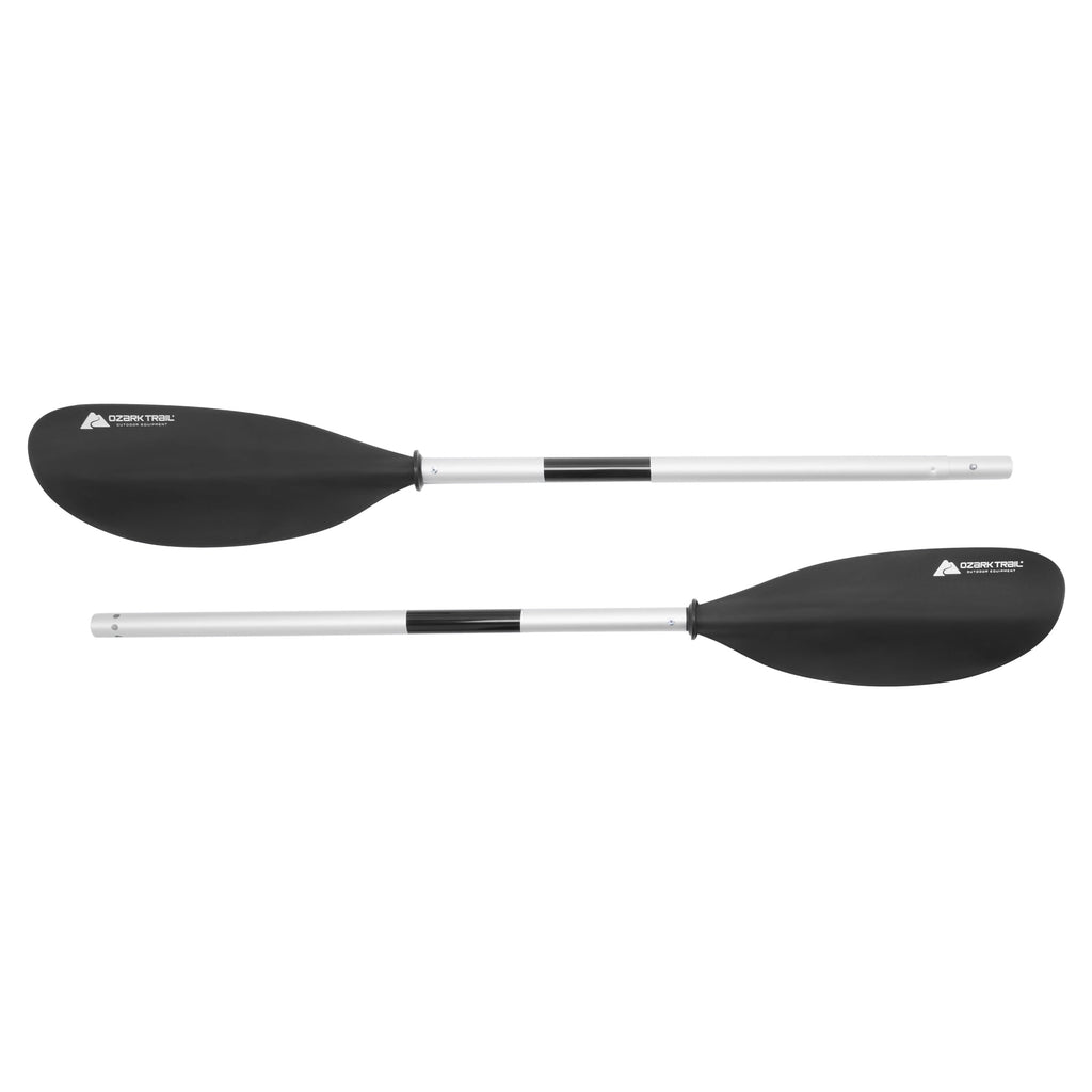 Ozark Trail Black Aluminum and Plastic Adjustable 2-Piece Kayak Paddles, 90