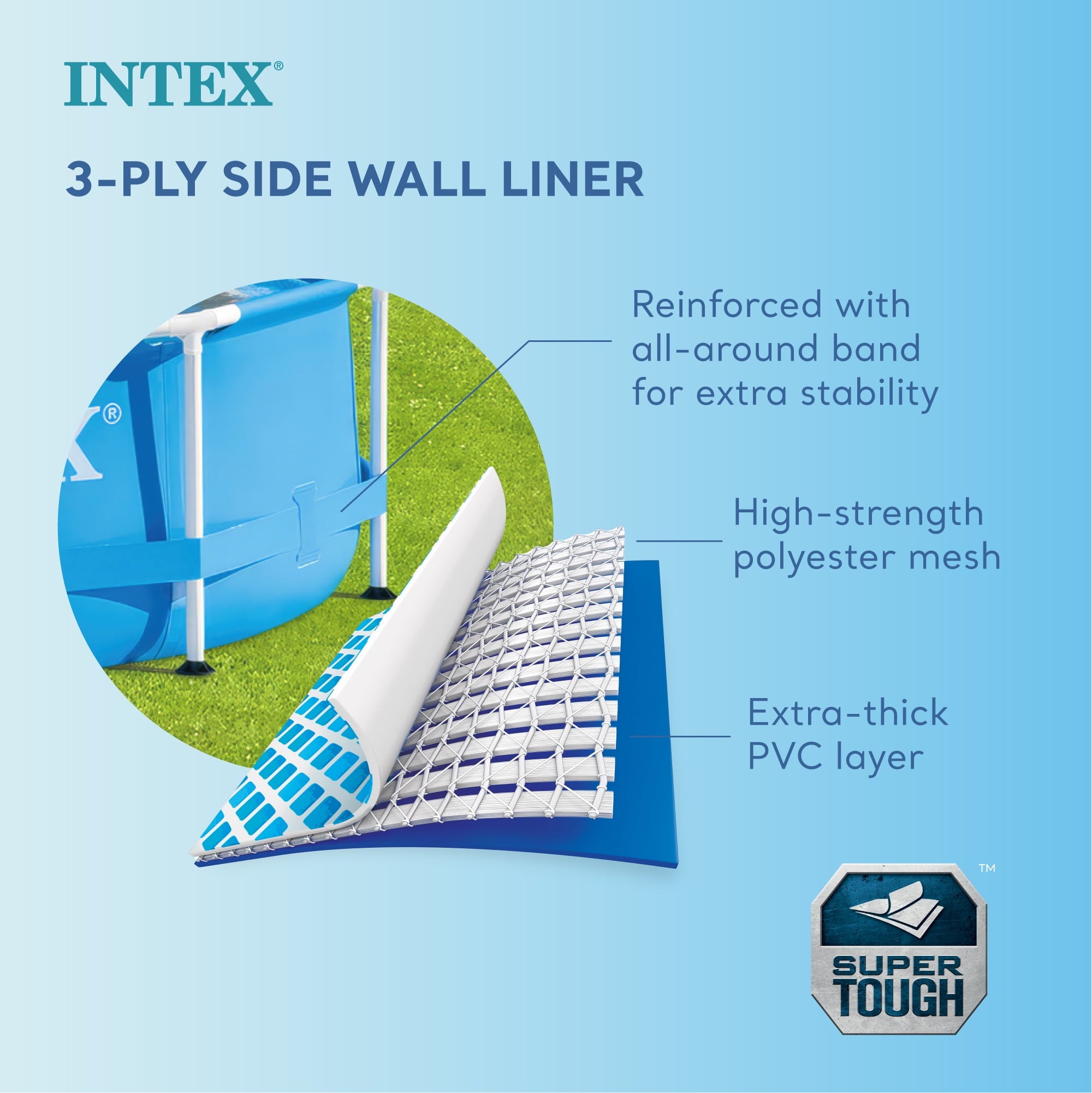 Open Box Intex 10'x30 Above Ground Round Swimming Pool, Pump Not Included