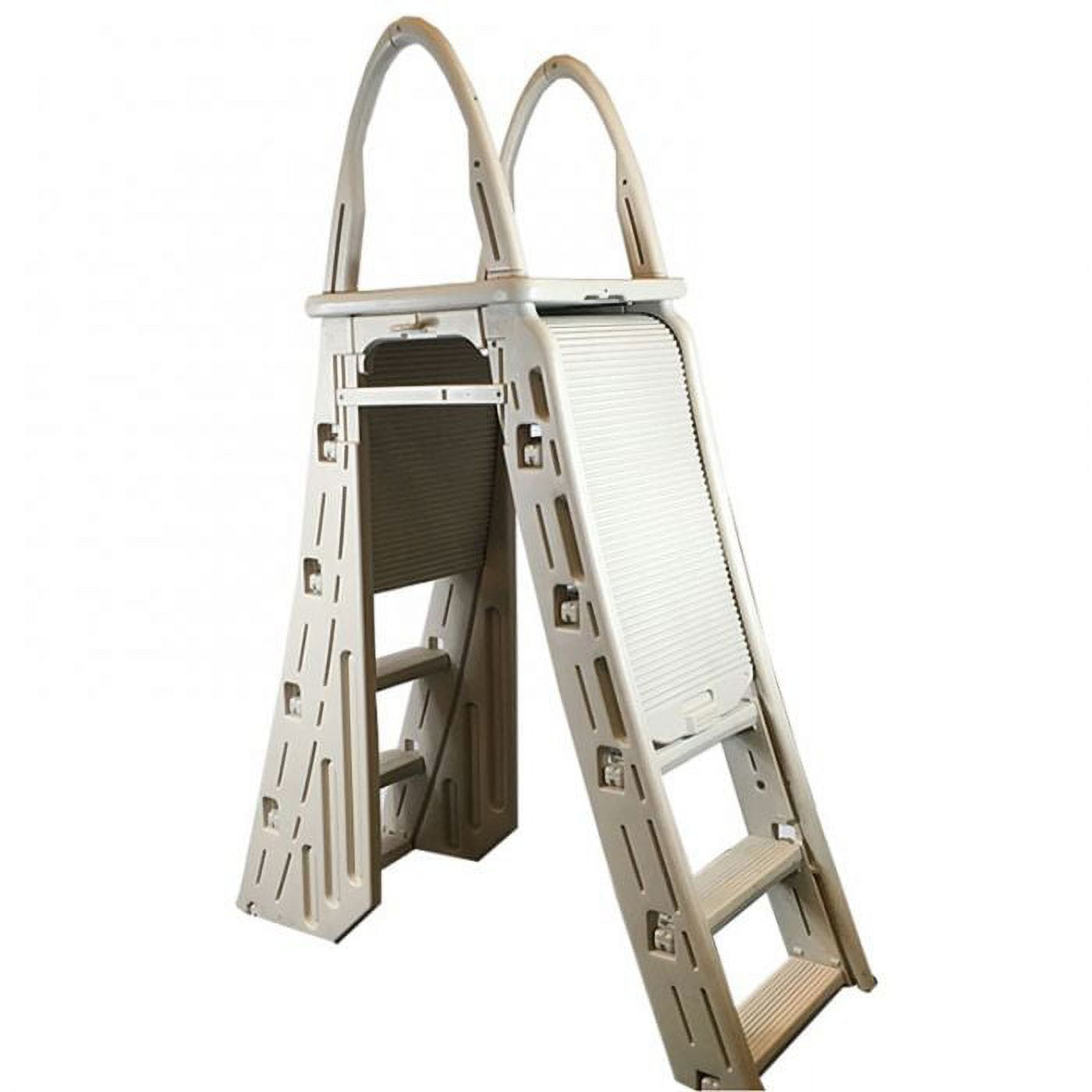 Confer Adjustable Above Ground A Frame Pool Ladder, Steel Plastic, 48-54, 300 lbs