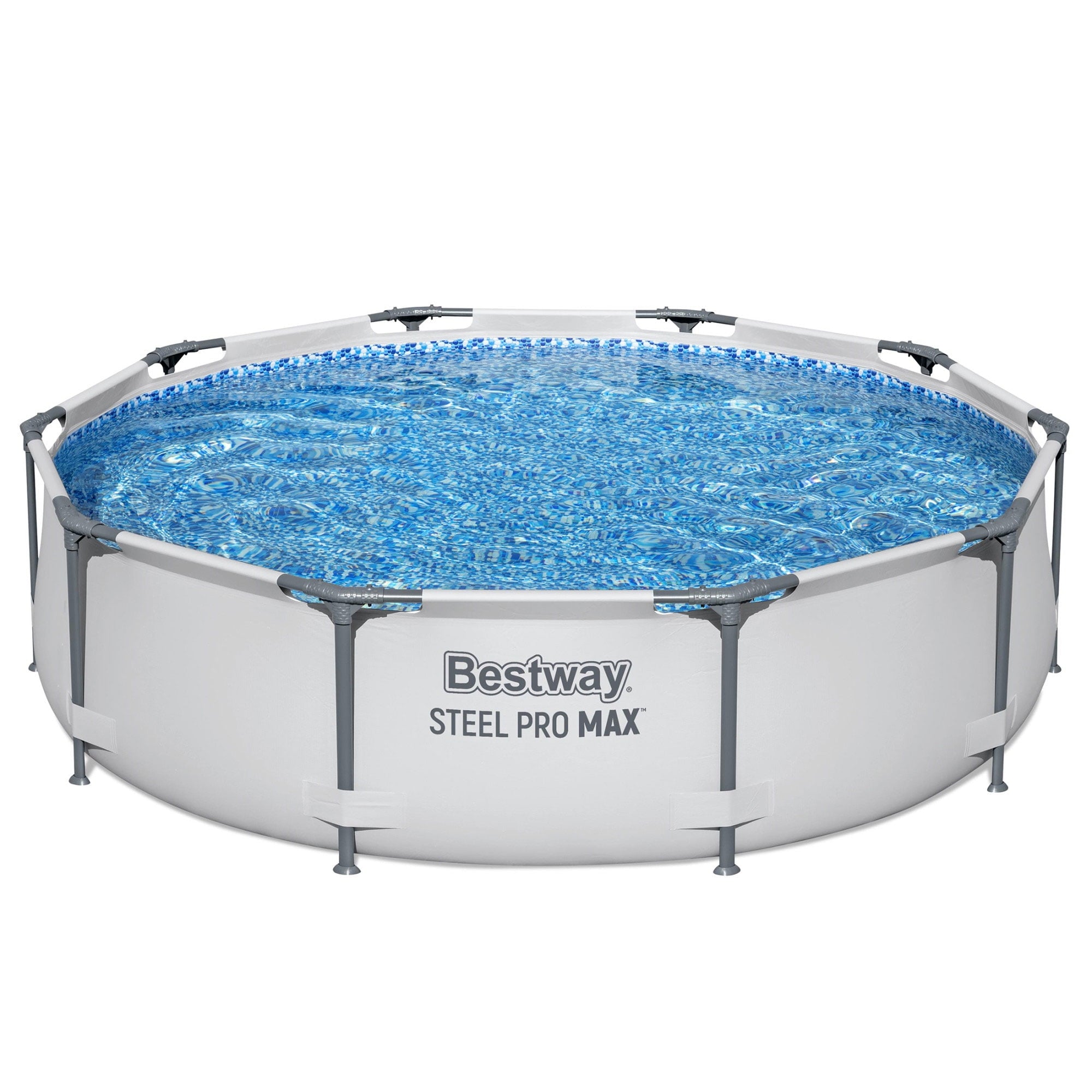 Open Box Bestway 10' x 30 Round Steel Pro MAX Hard Side Family Swimming Pool