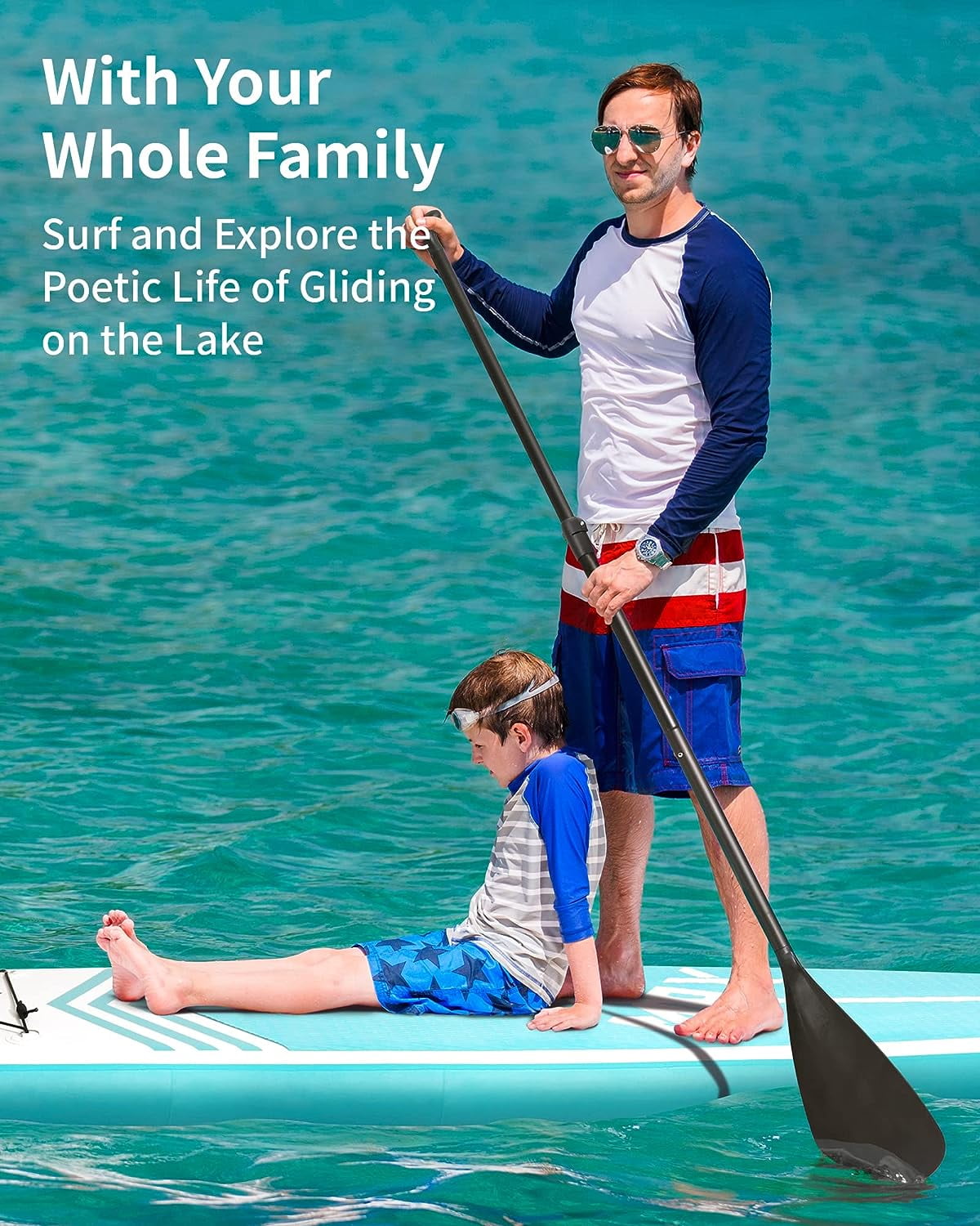 Naipo 10 in Inflatable Stand up Paddle Board 6 in Thick  SUP Paddle Board with Paddleboard Accessories Triple Action Pump Fishing Green