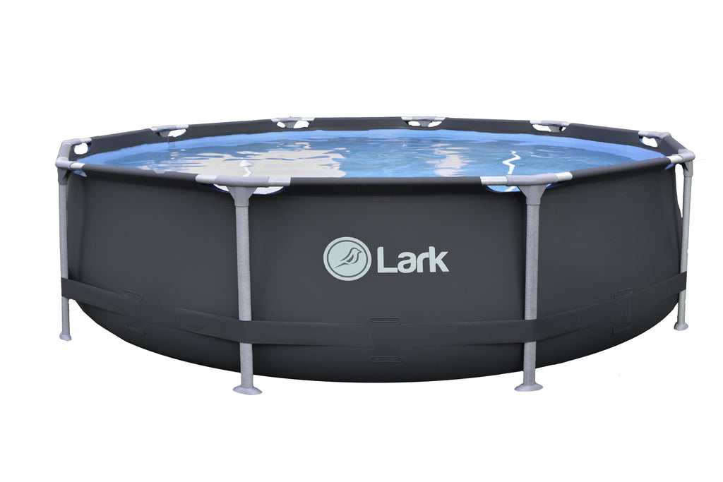 Lark Rustproof 12' ft. x 30 inch Fiberglass Frame Backyard Above Ground Swimming Pool with 530-Gallon Filtration Pump