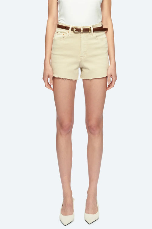 Flora Super High Rise Shorts - Light Khaki