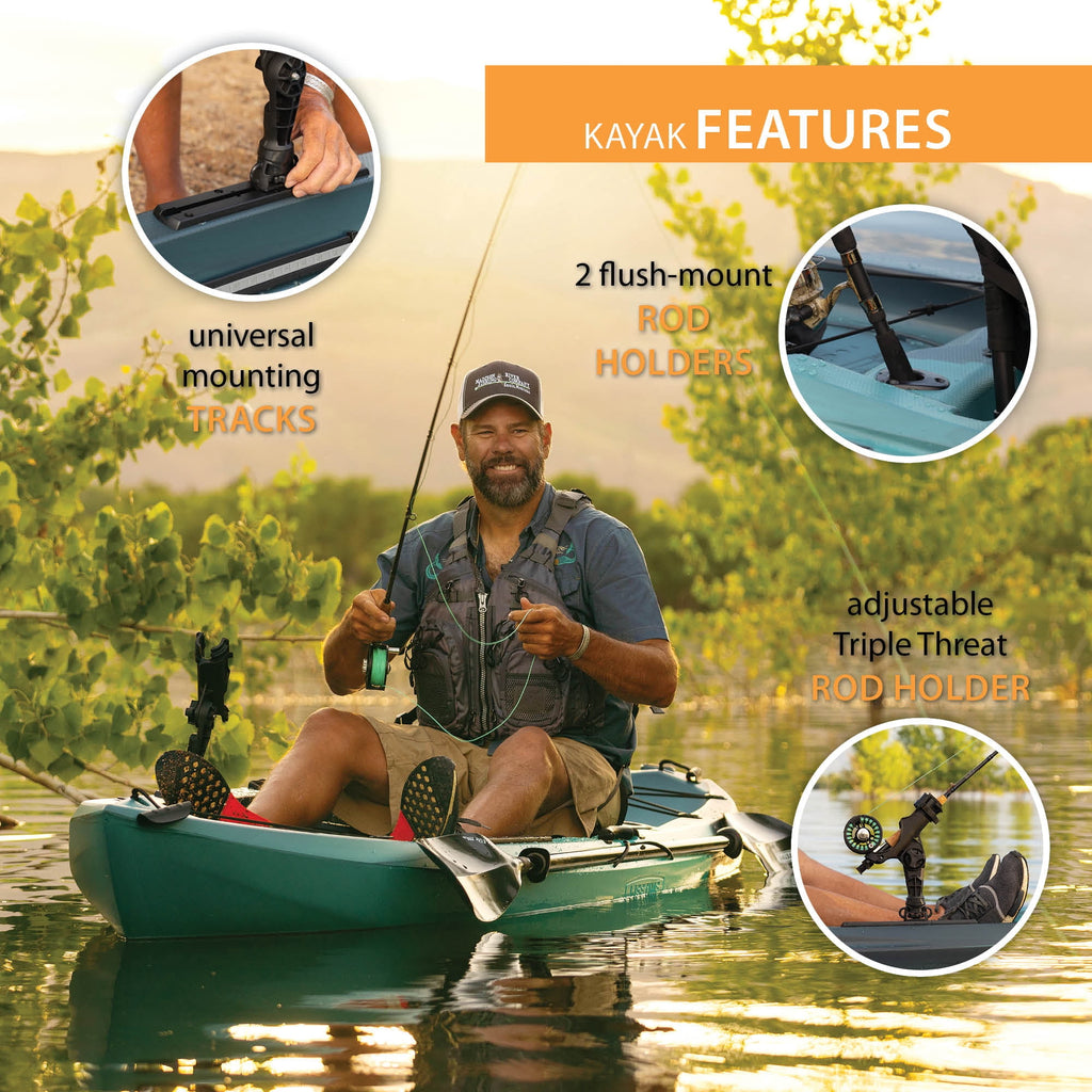 Lifetime Tamarack Pro-Comfort 10 ft 3 in Sit-On-Top Kayak with Paddle, Eclipse Fusion (91058)