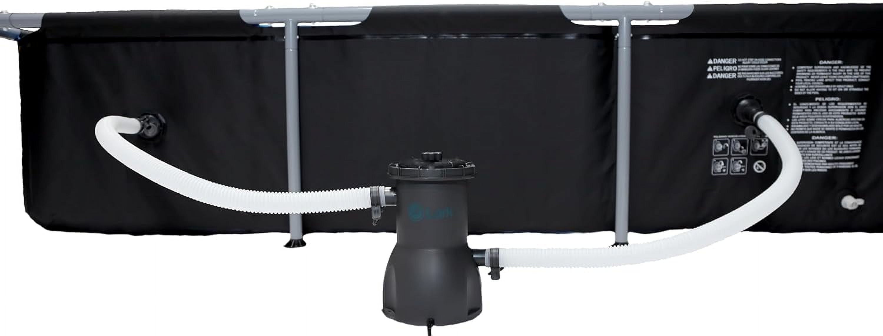 Lark 9' x 24 Square Metal Frame Splash Pool with 530 gallon Filtration Pump