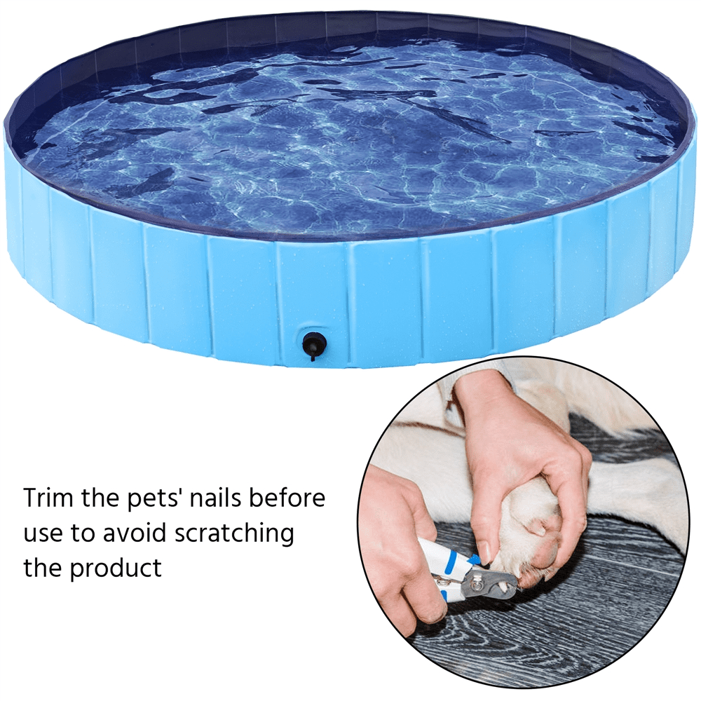 Alden Design 63'' Foldable Pet Swimming Pool for Indoor and Outdoor, Blue