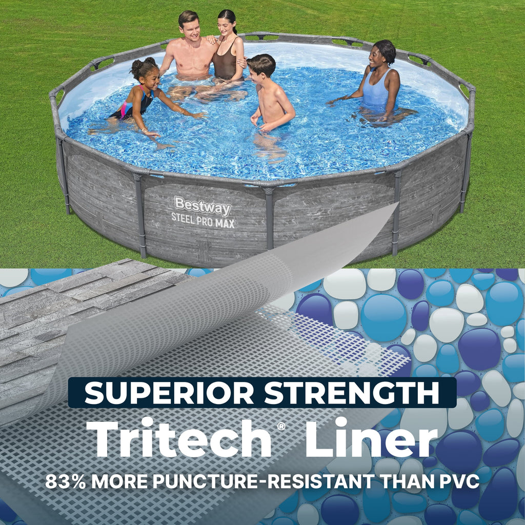 Bestway Steel Pro MAX 10'x30\ Metal Frame Above Ground Pool Set w/ Filter Pump & Cartridge