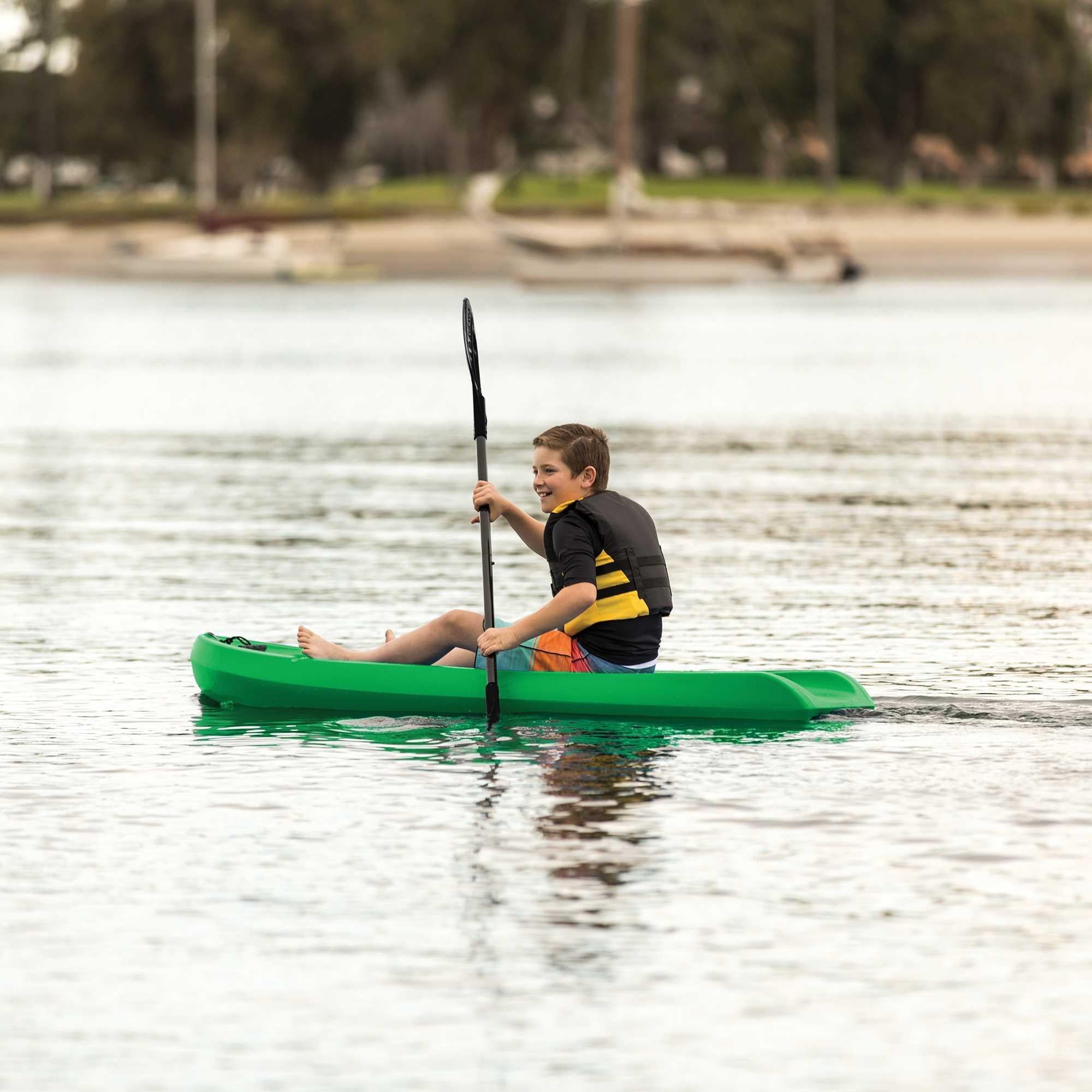 Lifetime Recruit 6.5 ft Youth Sit-On-Top Kayak with Paddle, Lime Green (90765)