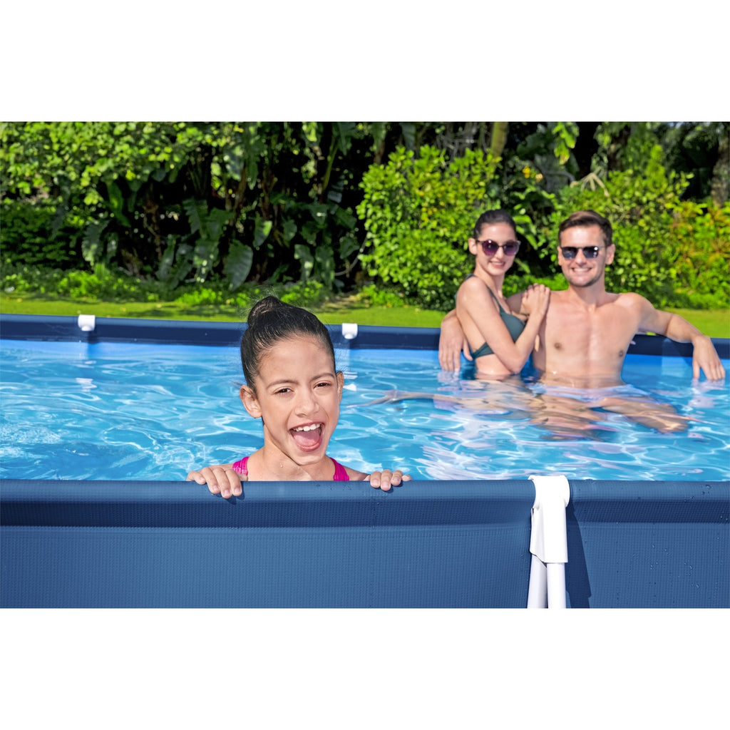 Open Box Bestway 13 ' x 32  Rectangular Above Ground Swimming Pool, Blue