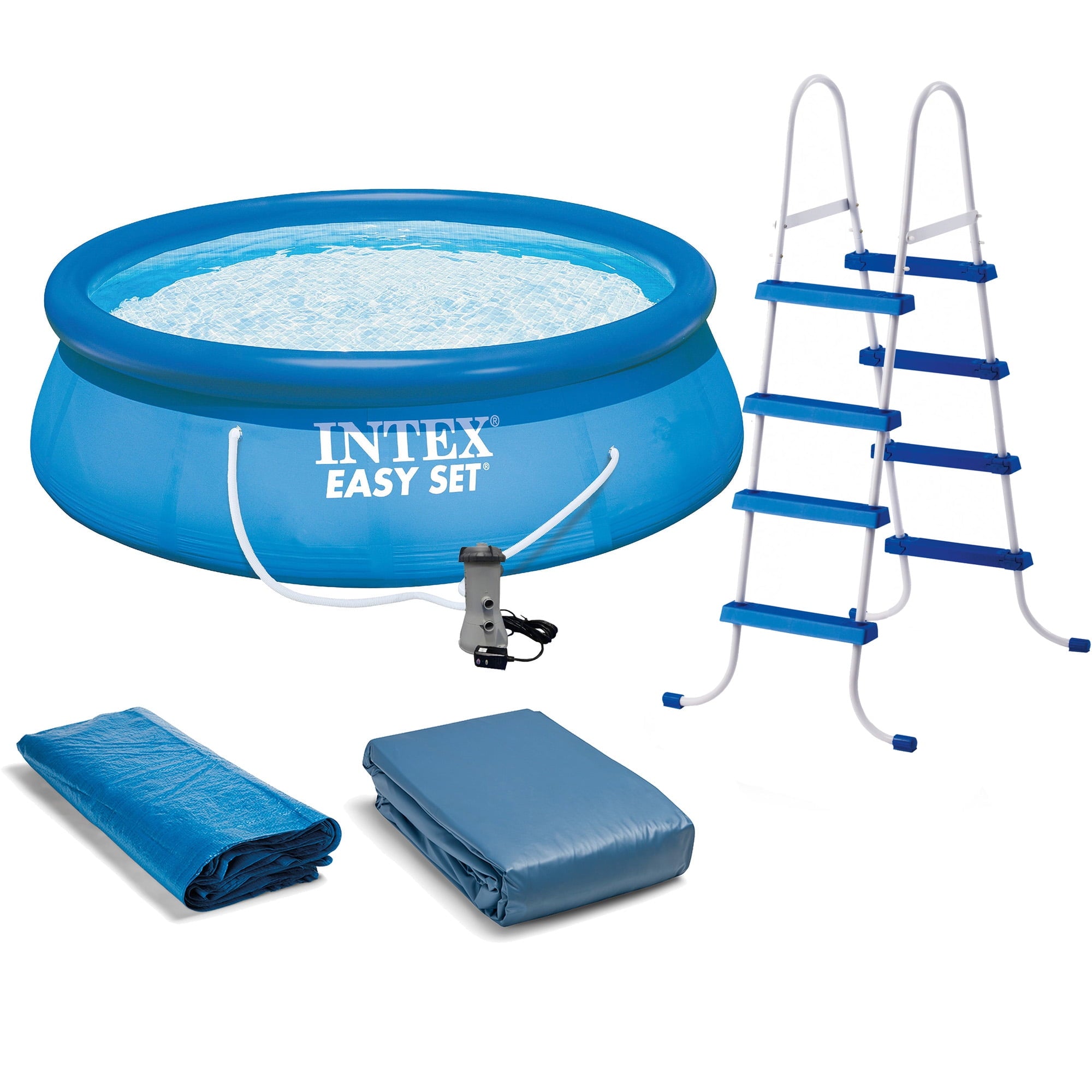 Intex 15' x 48 Easy Set Swimming Pool Kit w/ 1000 GPH GFCI Filter Pump 26167EH