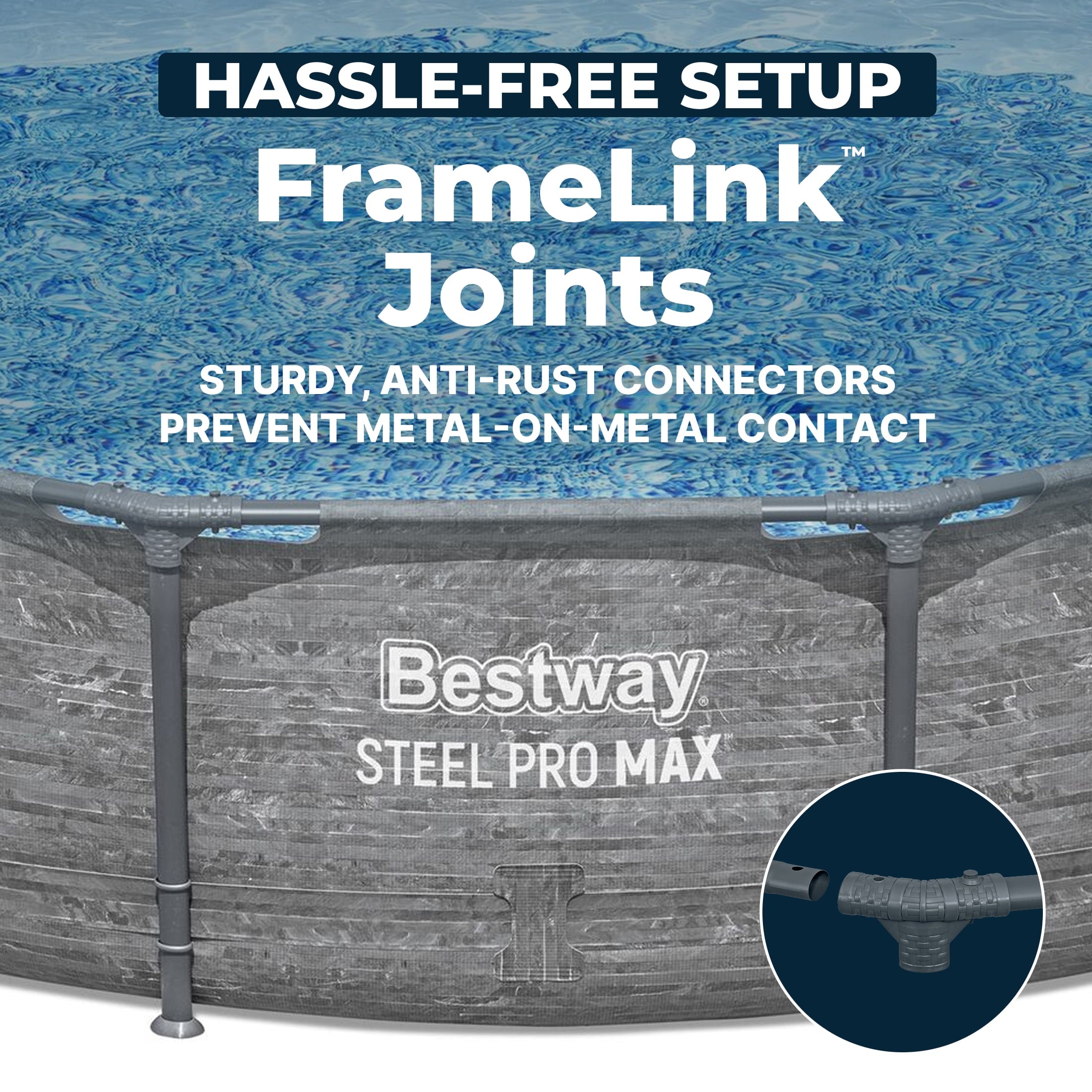 Bestway Steel Pro MAX 10'x30\ Metal Frame Above Ground Pool Set w/ Filter Pump & Cartridge