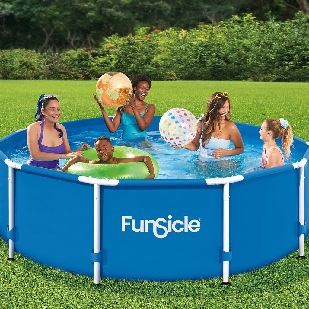 Funsicle 8' x 30 Outdoor Activity Round Frame Above Ground Swimming Pool Set