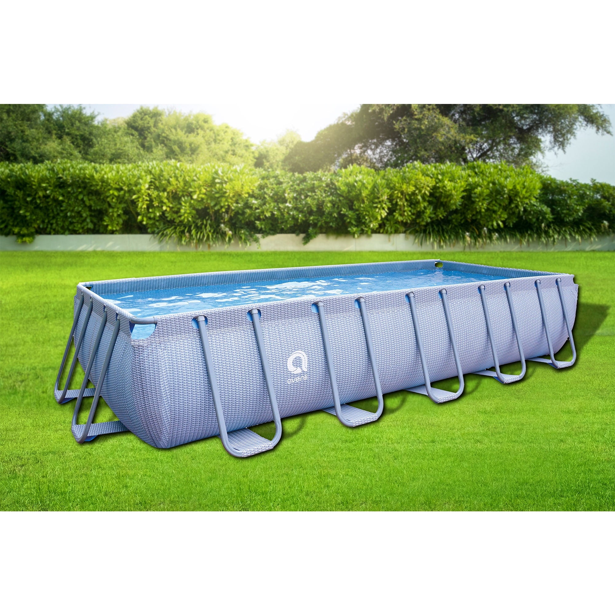 jLeisure Avenli 18 Foot x 39.5 Inch Rectangle Above Ground Swimming Pool