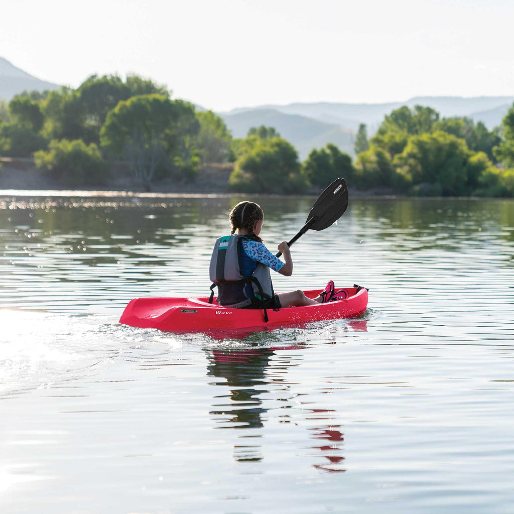 Lifetime Wave 6 ft Youth Sit-On-Top Kayak with Paddle, Fire Red (91401)