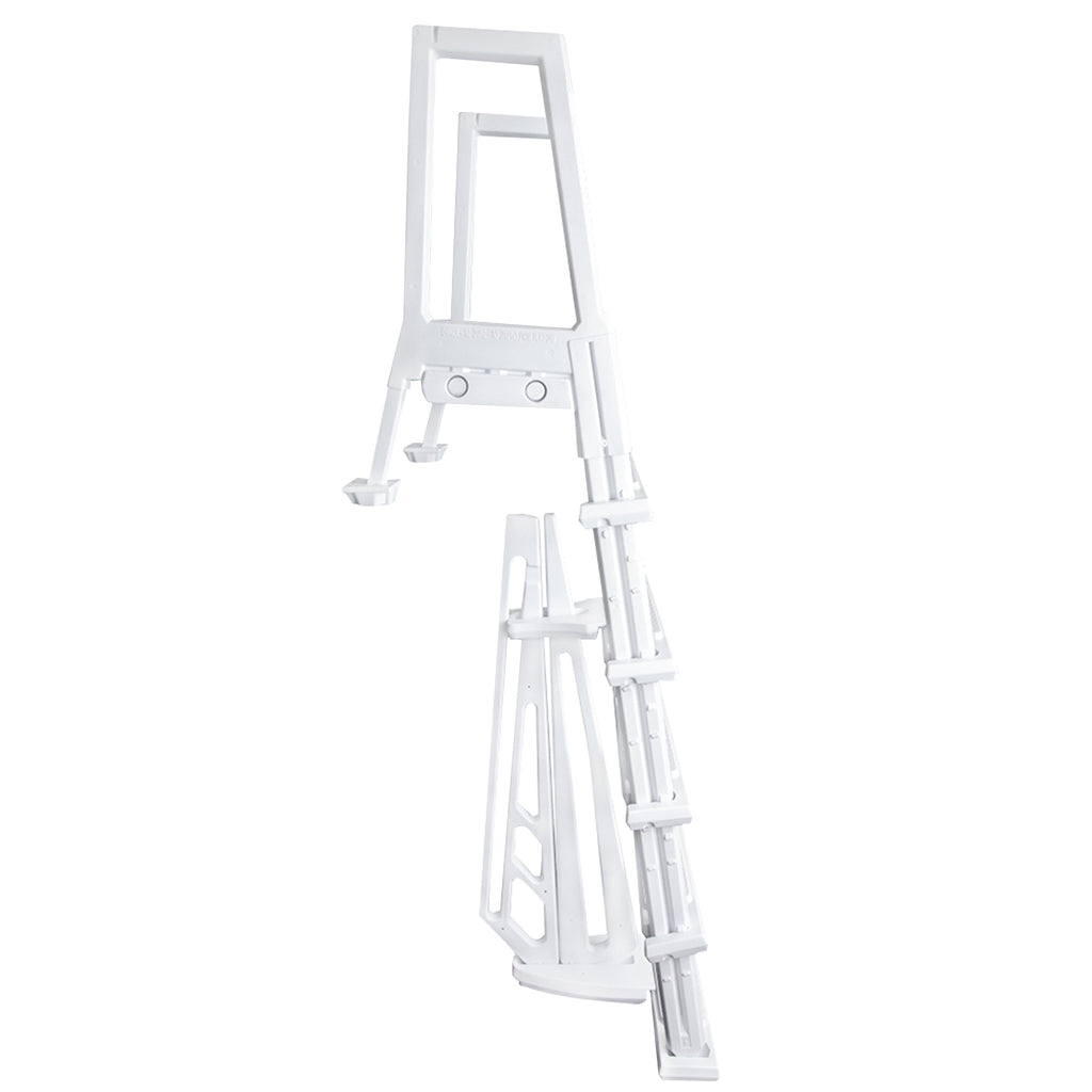 Aqua Select Heavy Duty Resin In-Pool Ladder w/ Entrapment Barrier for Above Ground Pools