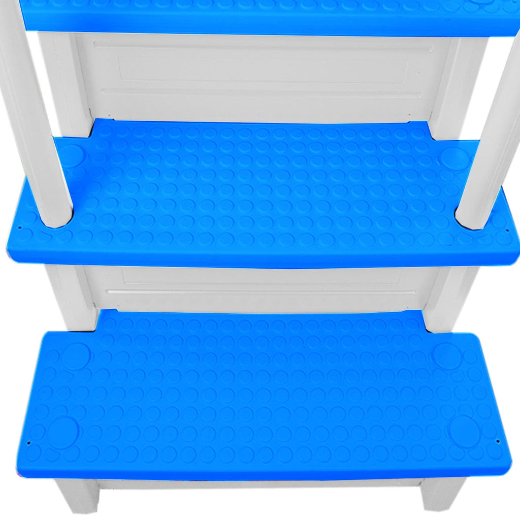 Aqua Select White Outside Flip-up Safety Ladder for Above Ground Pools 48-54H