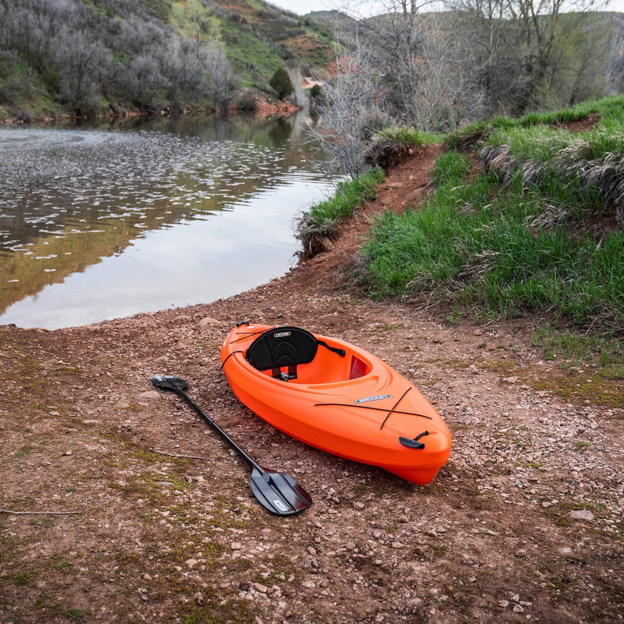 Lifetime Pacer 8 ft Sit-Inside Kayak with Paddle, Green (91032)