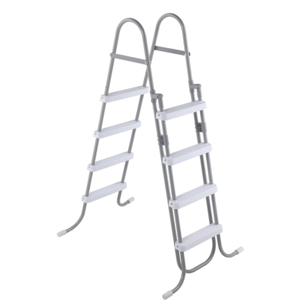 Alvantor 4-Step Above Ground Pool Ladder with Safety Buckle Foldable Entry Side 300 lb Capacity for Pools up to 52 in
