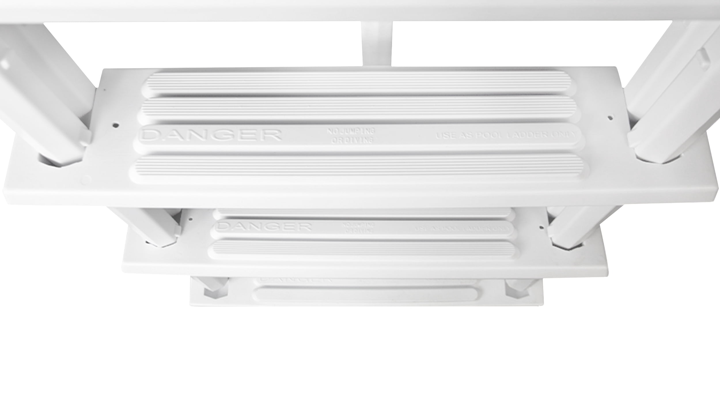 Aqua Select Heavy Duty Resin In-Pool Ladder w/ Entrapment Barrier for Above Ground Pools