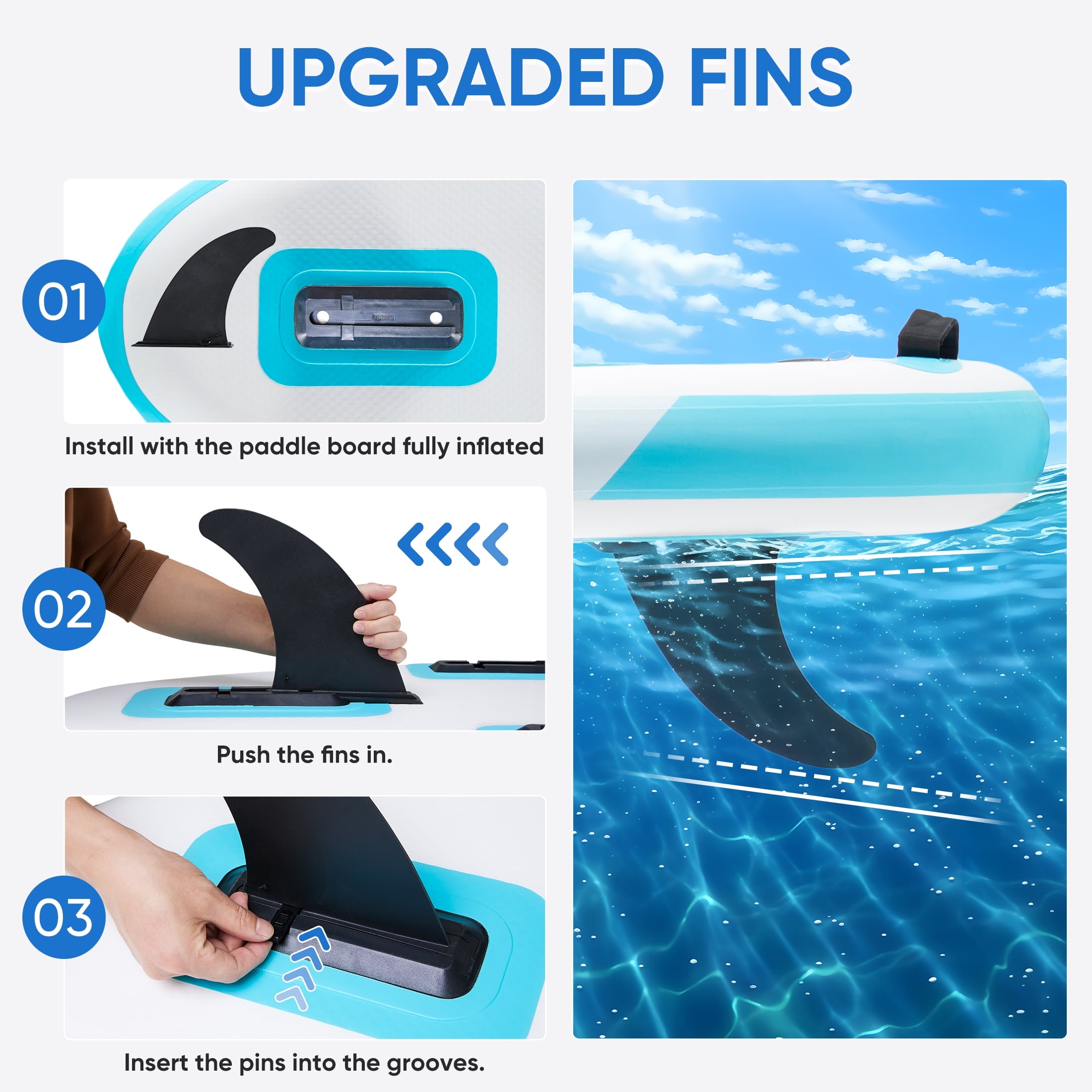 ZUNMOS 10.5ft Inflatable Stand Up Paddle Board, Non-Slip Deck, Complete SUP Accessories Set for All Skill Levels, Brown and Green