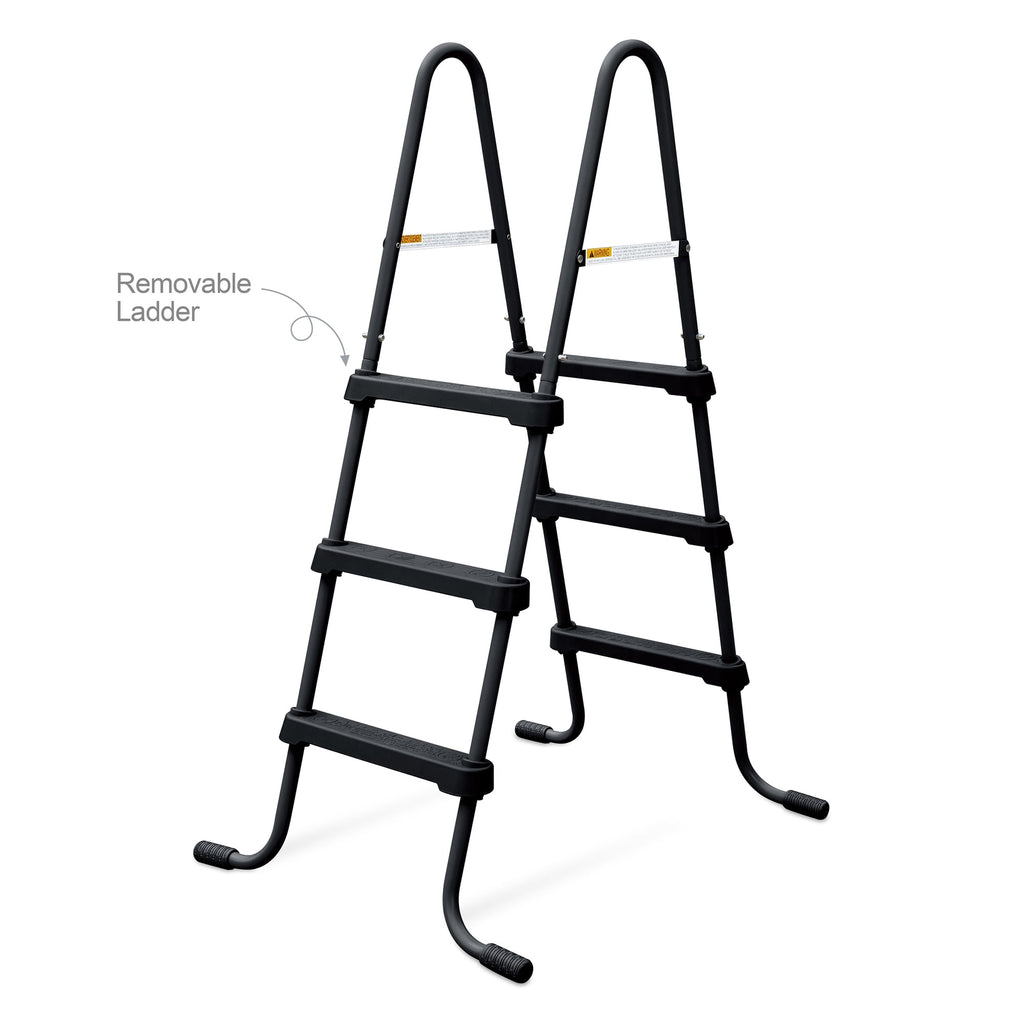 Funsicle 36 Inch SureStep 3 Stair Outdoor Above-Ground Swimming Pool Ladder, Blue & White