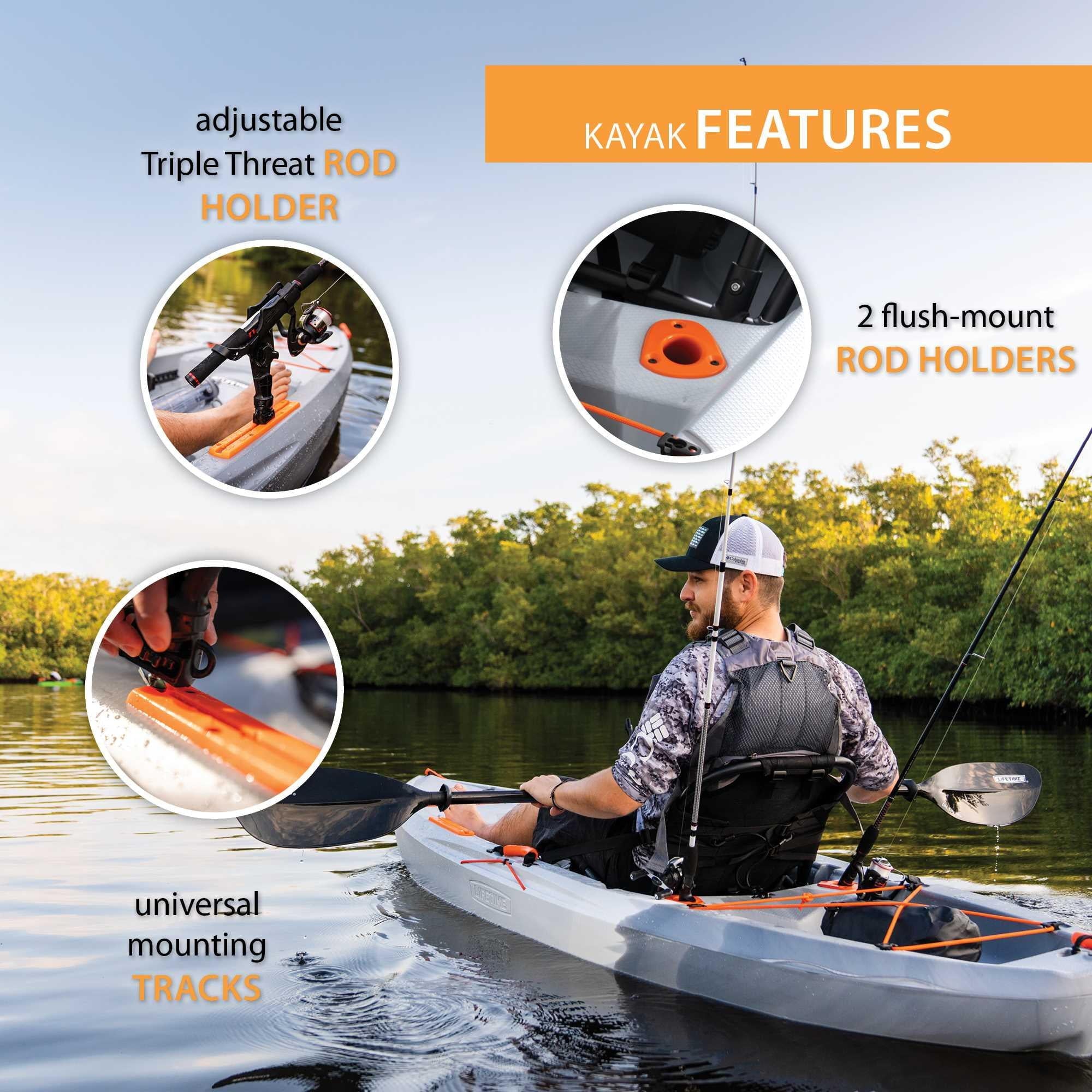 Lifetime Tamarack Pro-Comfort 10 ft 3 in Sit-On-Top Kayak with Paddle, Eclipse Fusion (91058)