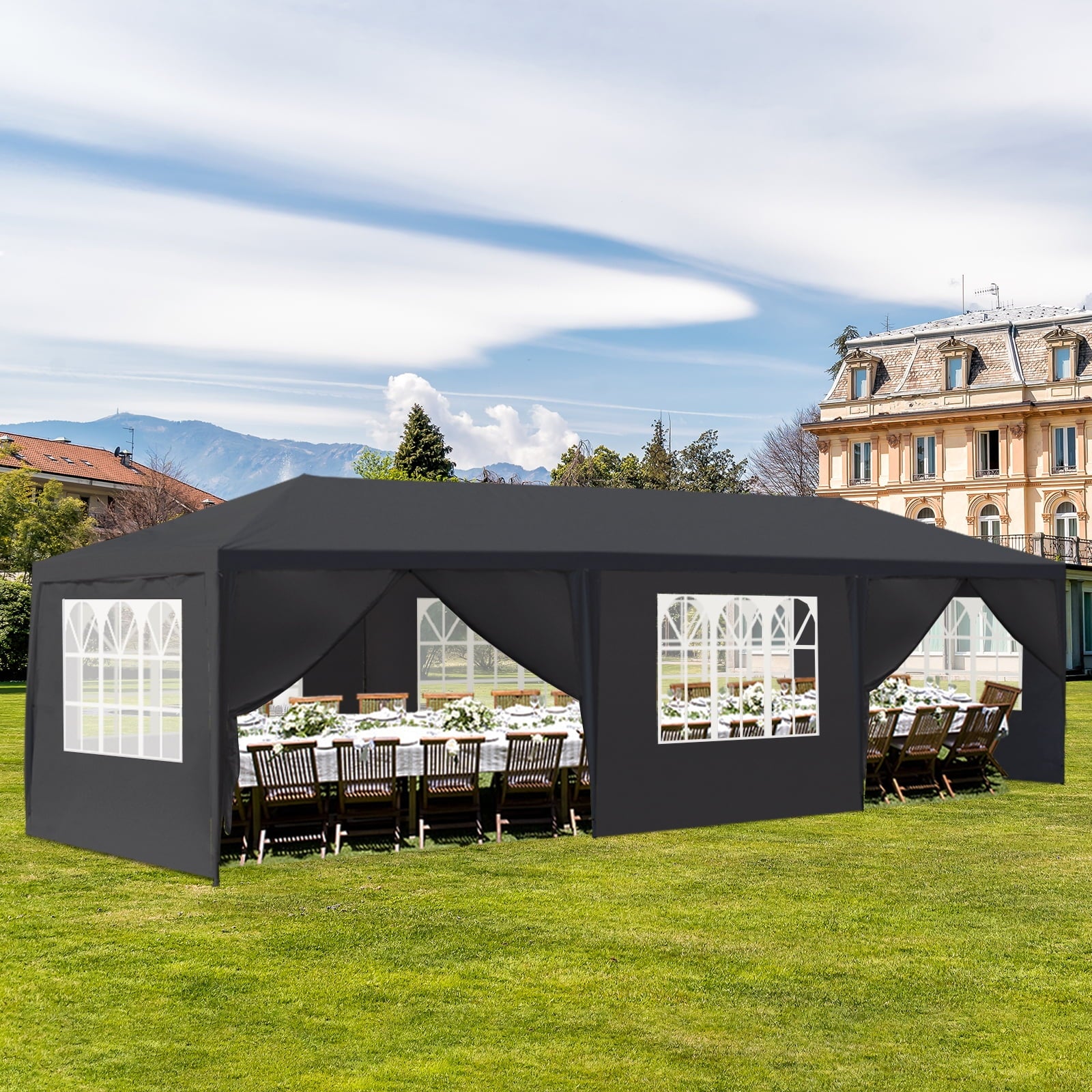 Ktaxon 10' X 30' Canopy Tent with 8 Side Walls for Party Wedding Camping and BBQ