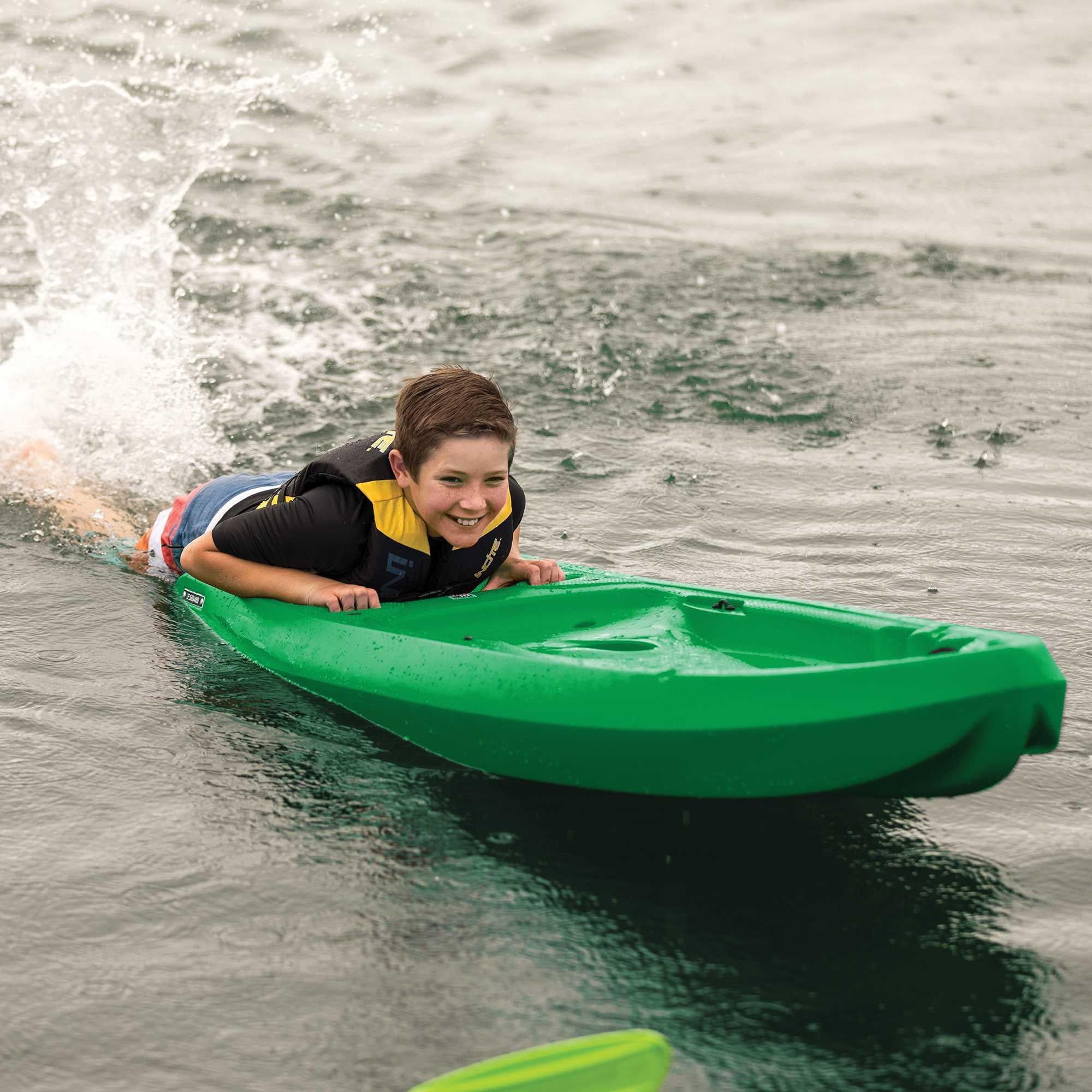 Lifetime Recruit 6.5 ft Youth Sit-On-Top Kayak with Paddle, Lime Green (90765)