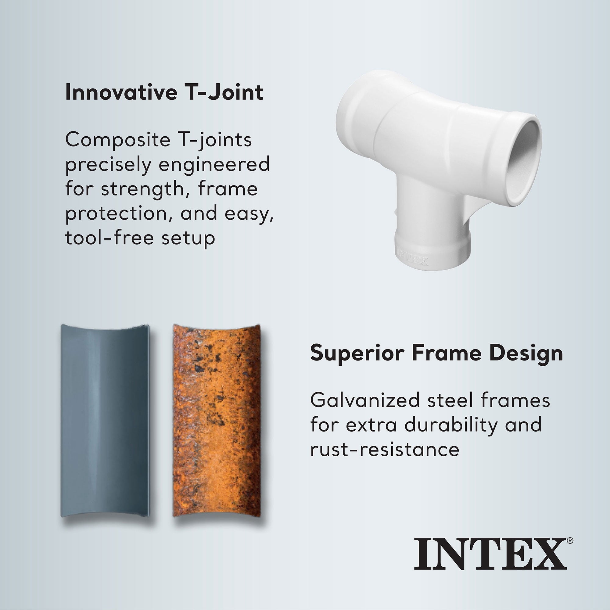 INTEX Prism Frame 16' x 8' x 42\ Above Ground Swimming Pool Set