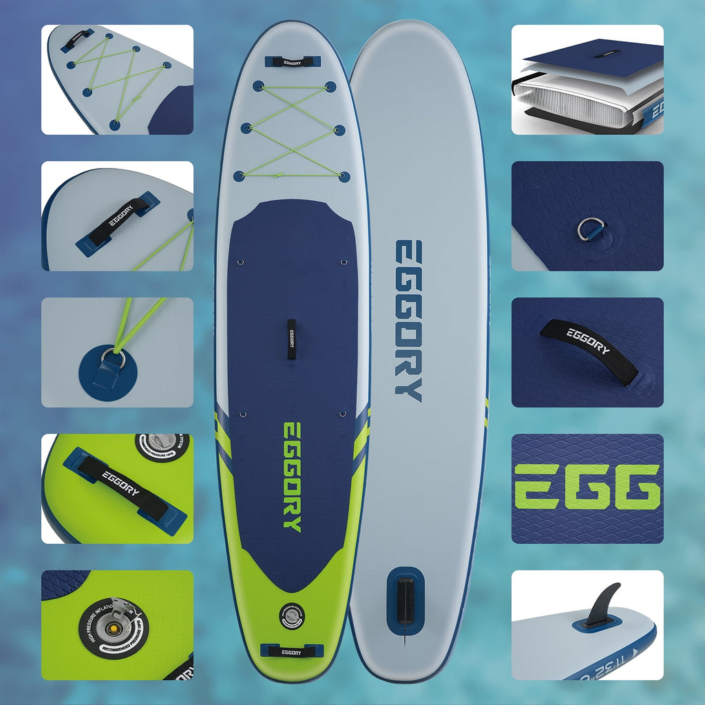 EGGORY 11ft Inflatable Paddle Board Ultra-Light Stand Up Paddle boards for all people with Premium SUP Accessories