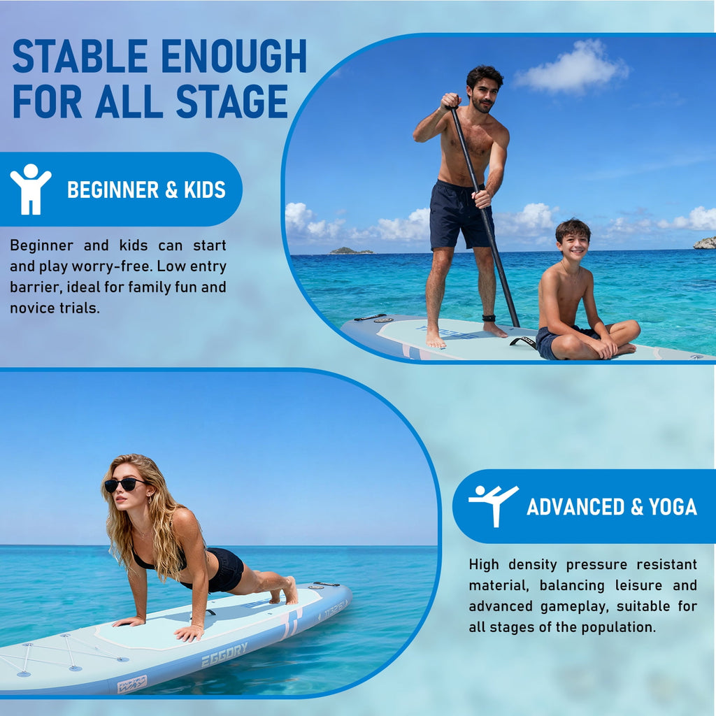 EGGORY 11ft Inflatable Paddle Board Ultra-Light Stand Up Paddle boards for all people with Premium SUP Accessories