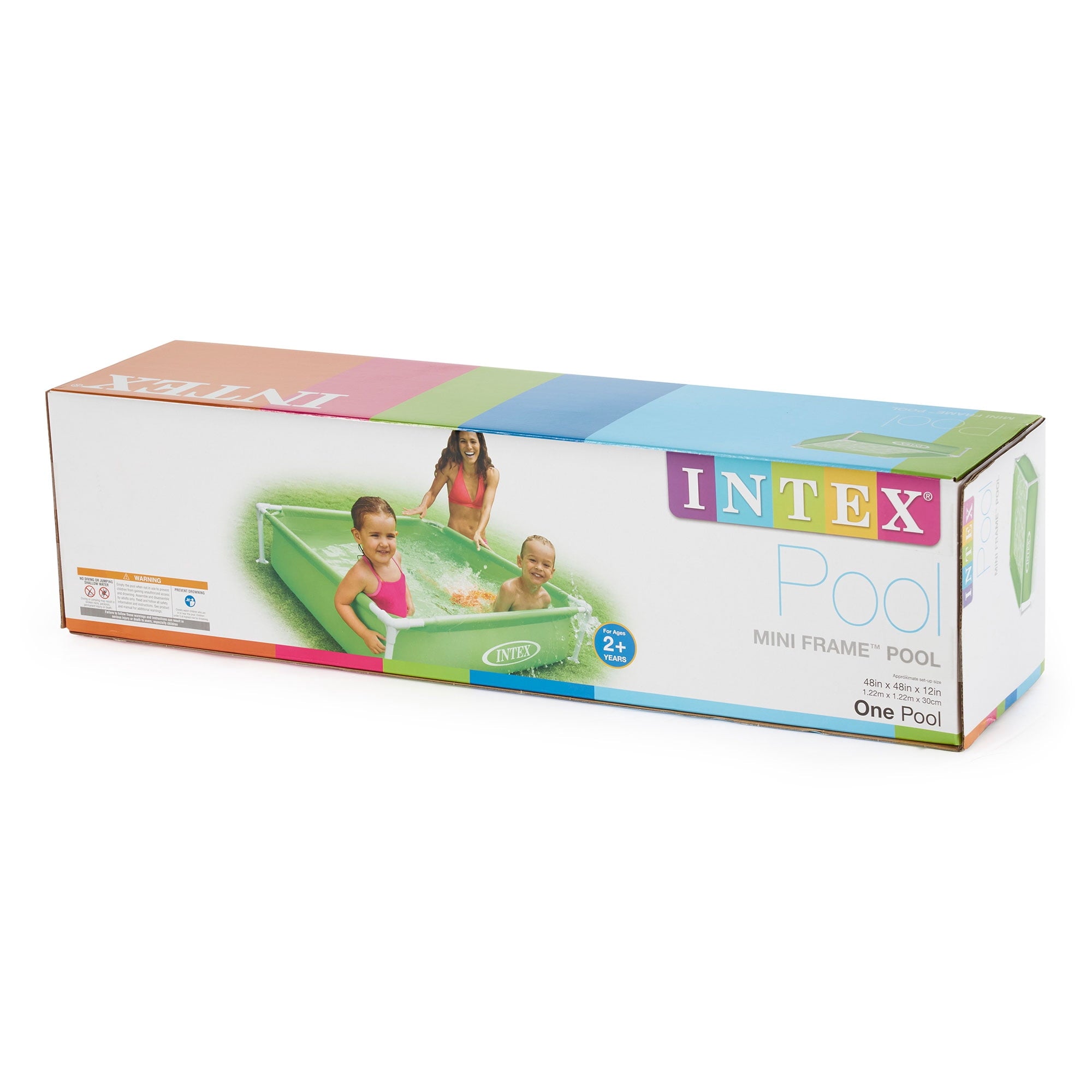 Intex Mini Frame Pool, Blue - 48 x 48 x 12 inches (L x W x H)