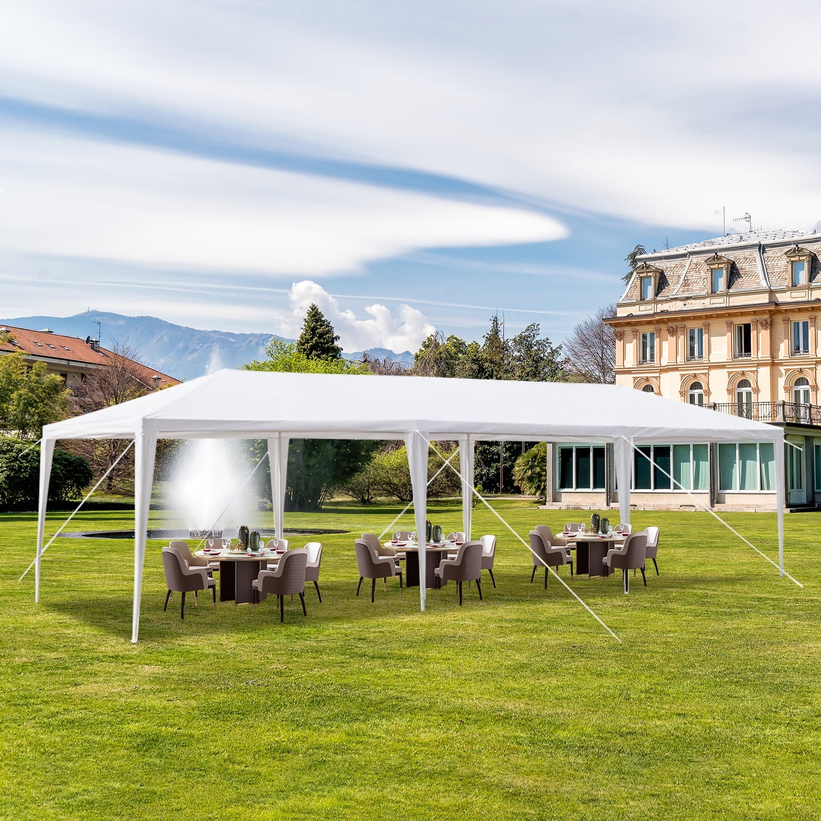 Ktaxon 10' X 30' Canopy Tent with 8 Side Walls for Party Wedding Camping and BBQ