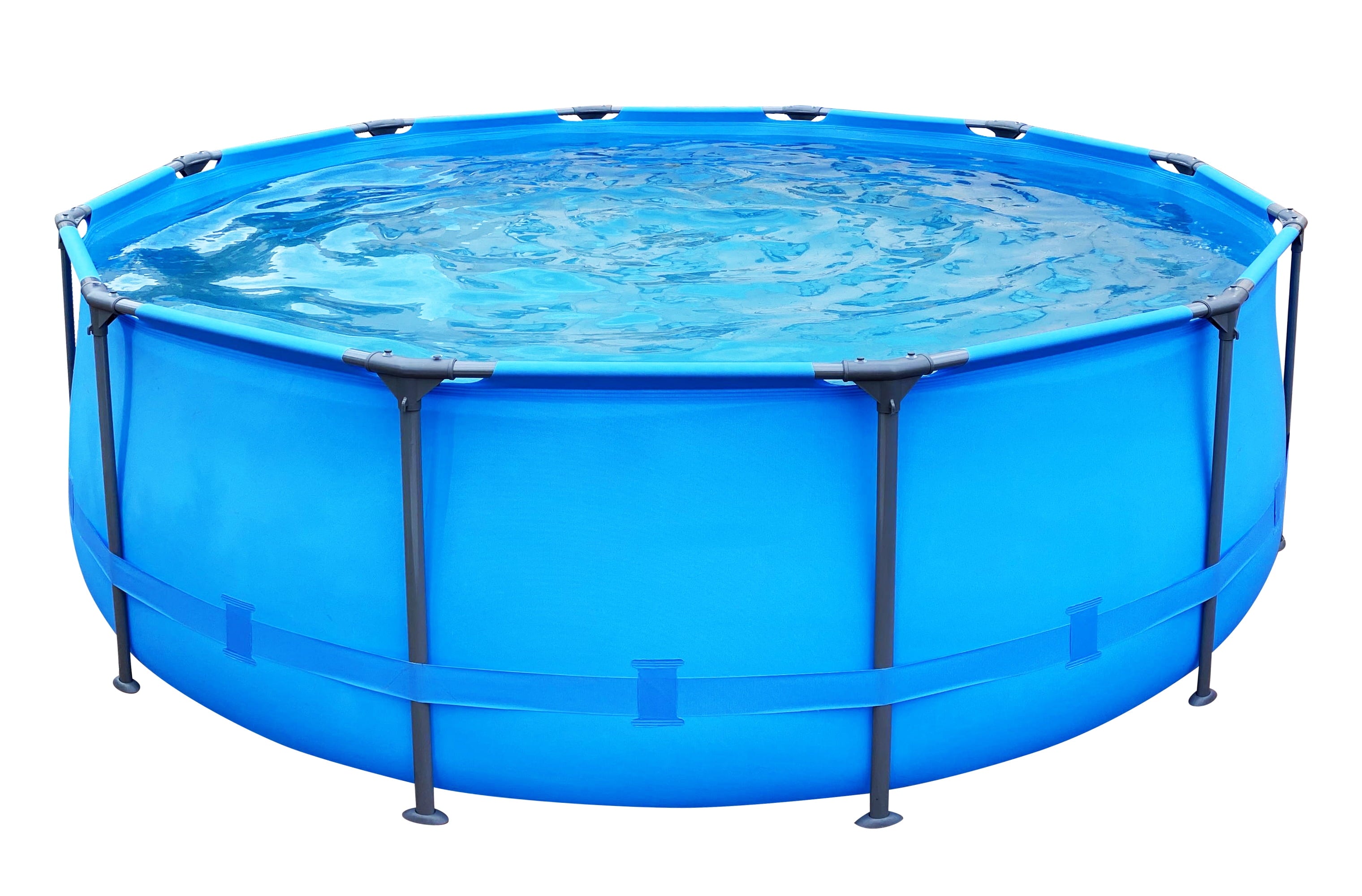 Avenli 12’ x 30 Round Blue Metal-Walled Above-Ground Swimming Pool with Filter