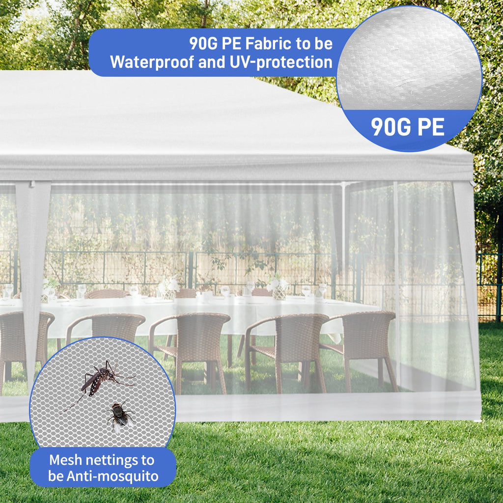 Ktaxon 10' X 30' Canopy Tent with 8 Side Walls for Party Wedding Camping and BBQ