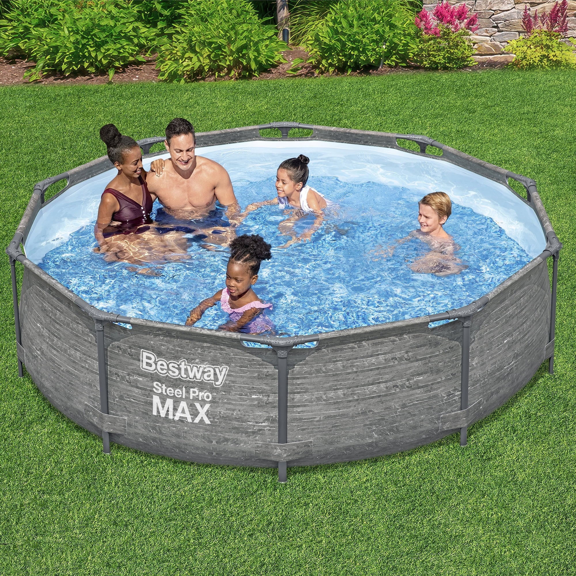 Bestway Steel Pro MAX 10'x30\ Metal Frame Above Ground Pool Set w/ Filter Pump & Cartridge